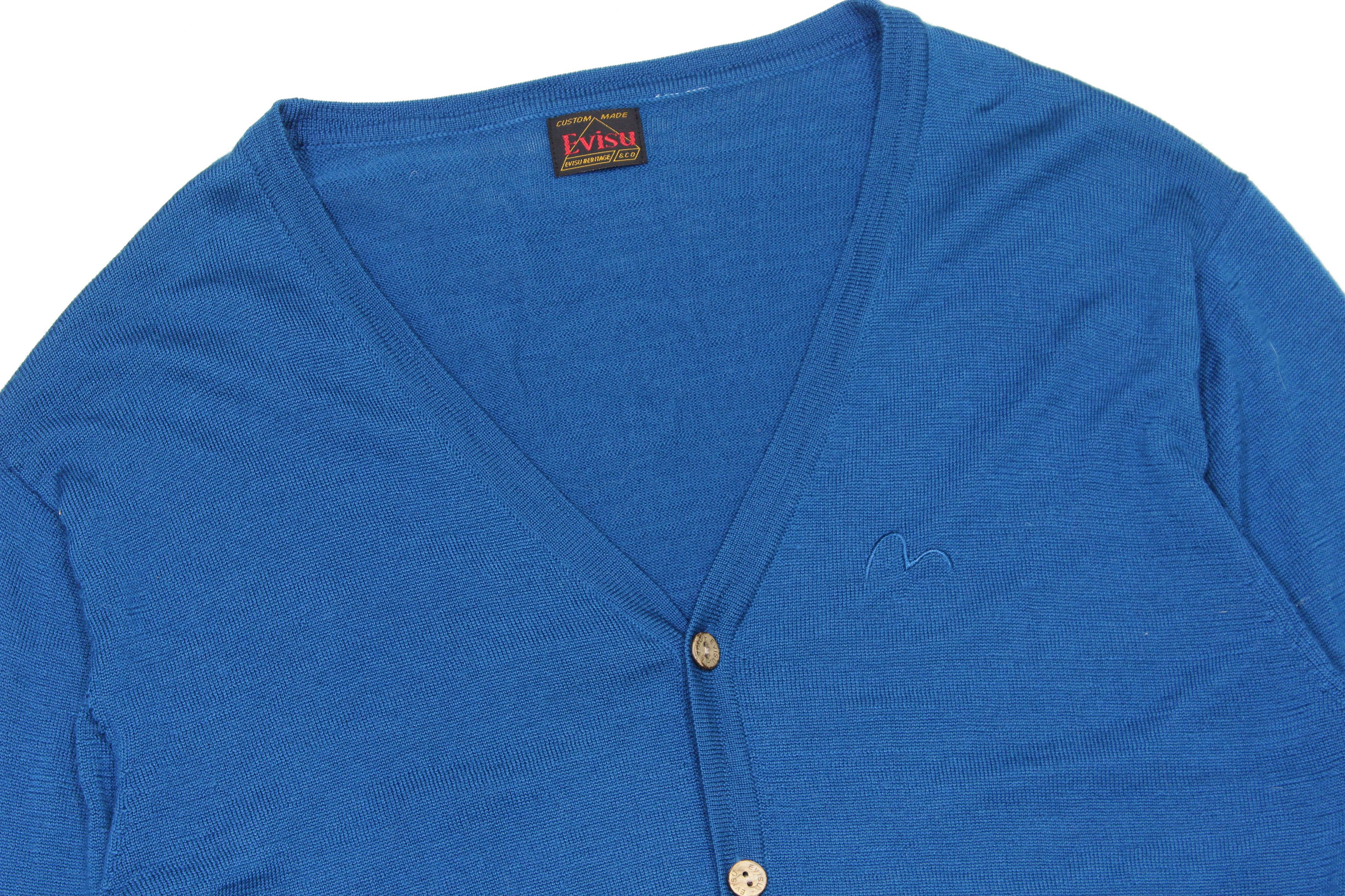 Evisu Wool Pocket Logo Cardigan Size US XL / EU 56 / 4 - 3 Thumbnail