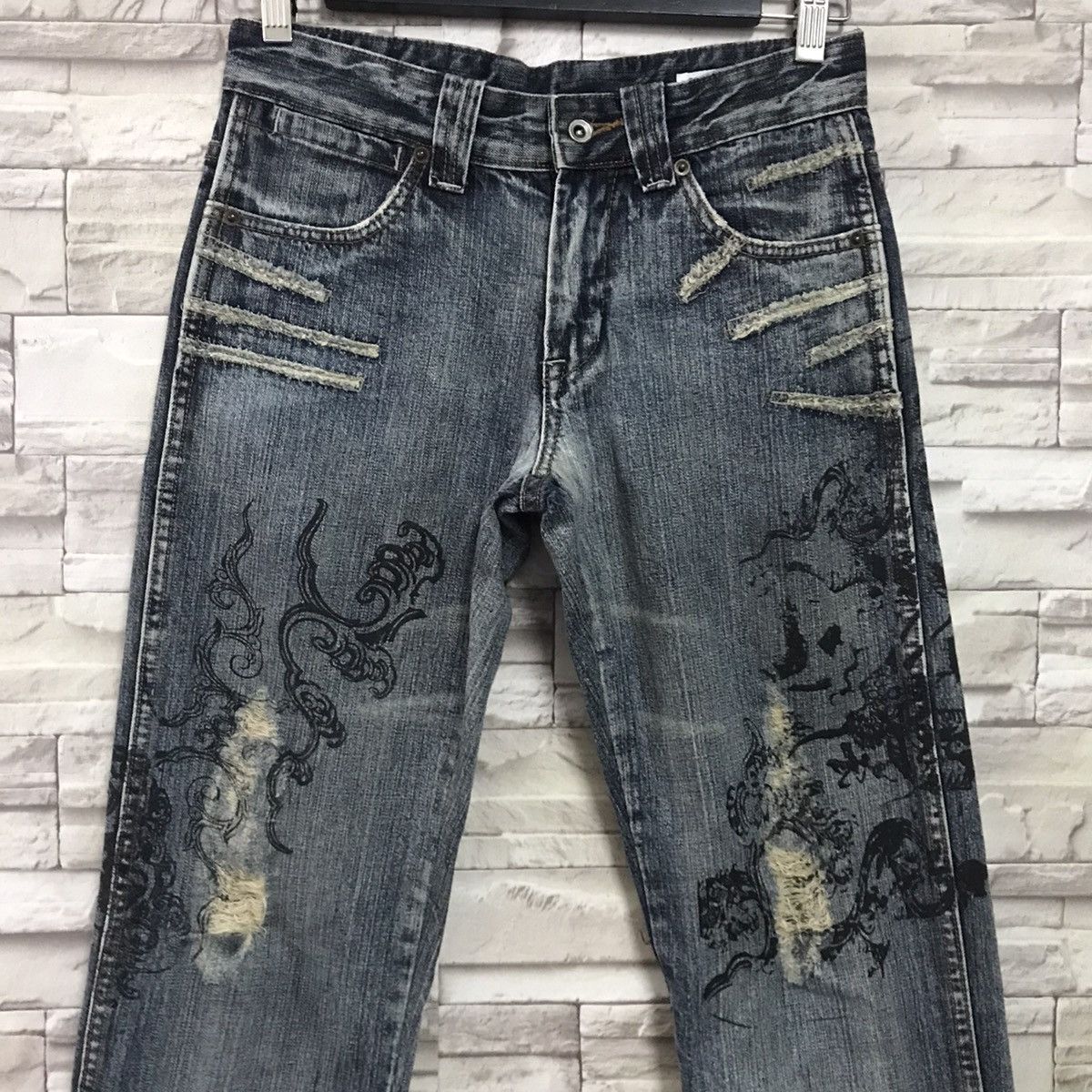 Japanese Brand Japanese Brand SEMANTIC DESIGN Tribal Denim Jeans Size US 30 / EU 46 - 4 Thumbnail