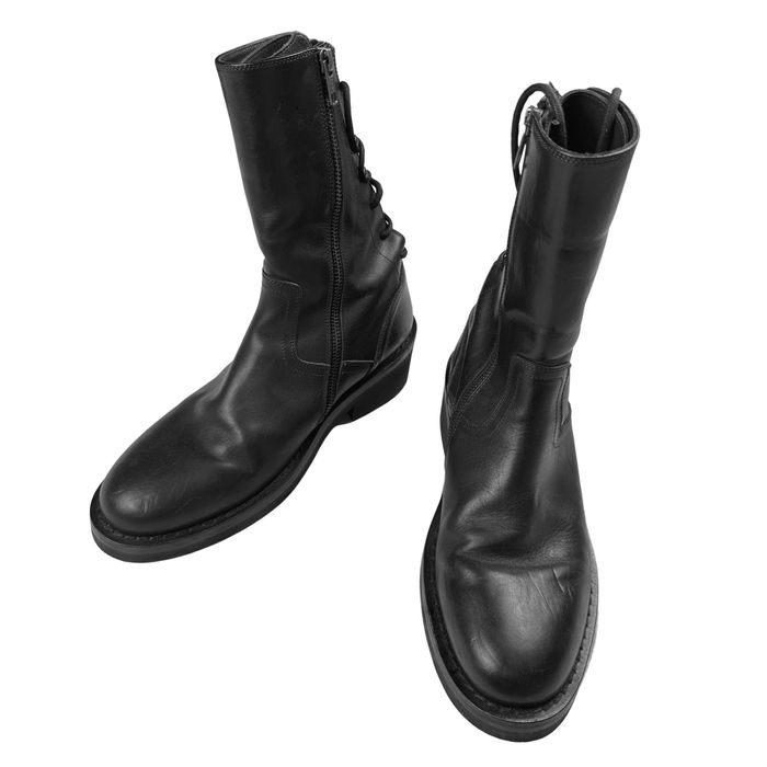 Ann Demeulemeester Backlace Corset Vitello Boots | Grailed