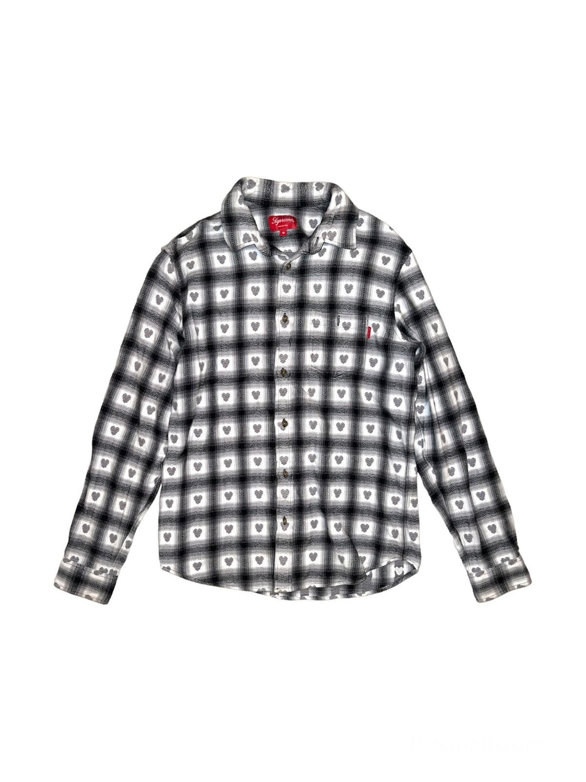 Supreme Supreme Hearts Plaid Flannel Button Shirt SS16 | Grailed
