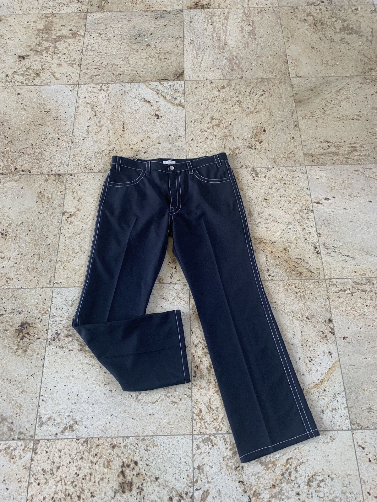 Sandro Casual Pants With Stitch Detail in Marine Size US 34 / EU 50 - 2 Thumbnail