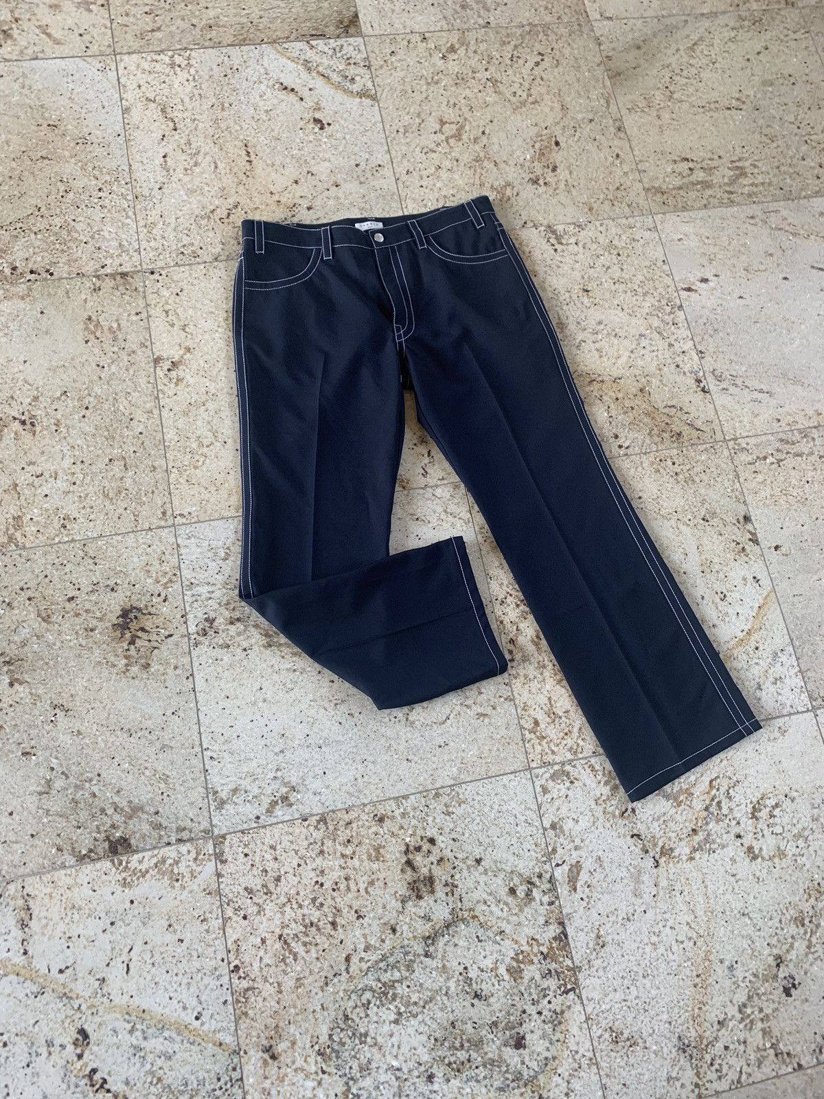 Sandro Casual Pants With Stitch Detail in Marine Size US 34 / EU 50 - 4 Thumbnail