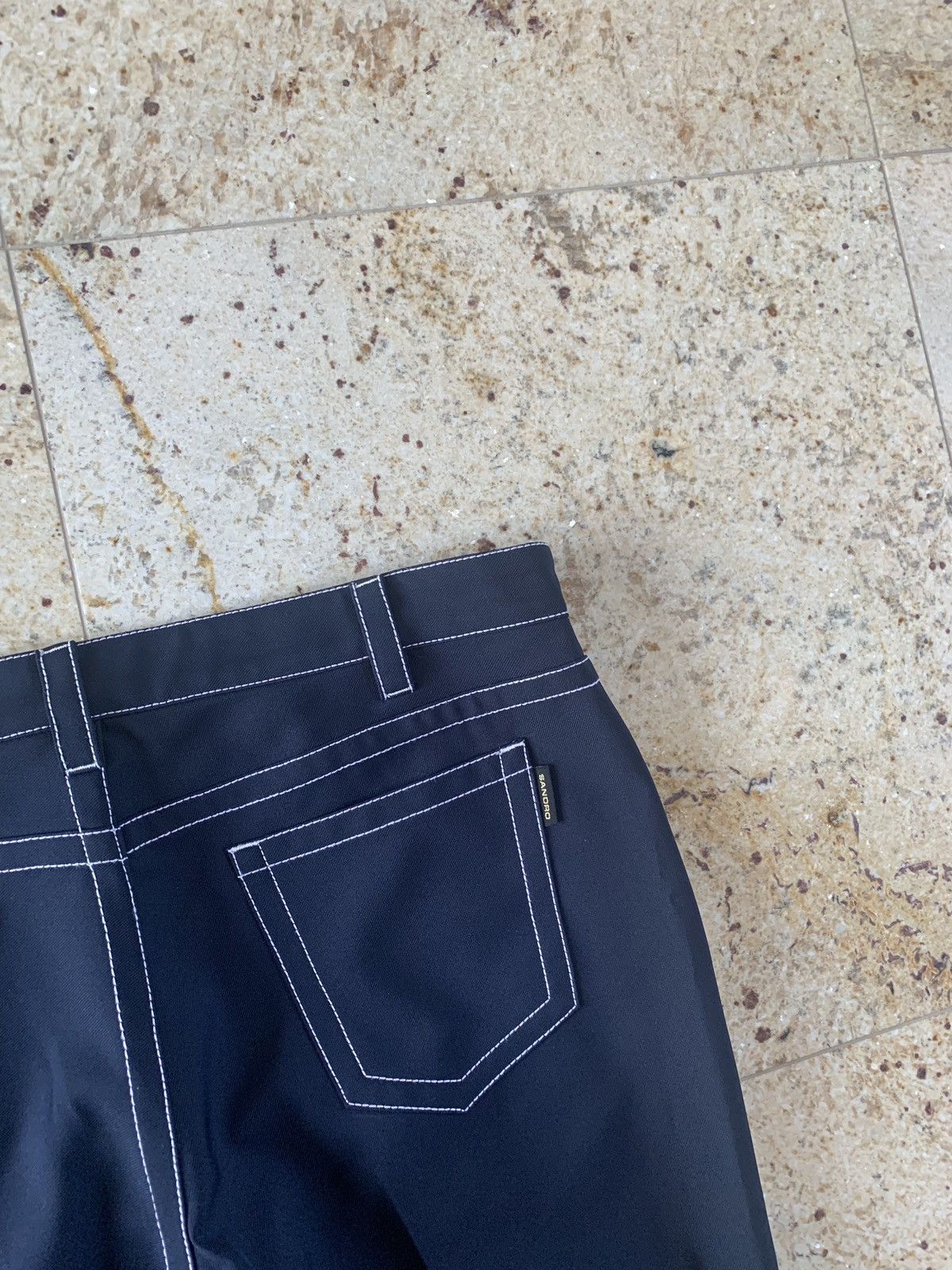 Sandro Casual Pants With Stitch Detail in Marine Size US 34 / EU 50 - 12 Thumbnail