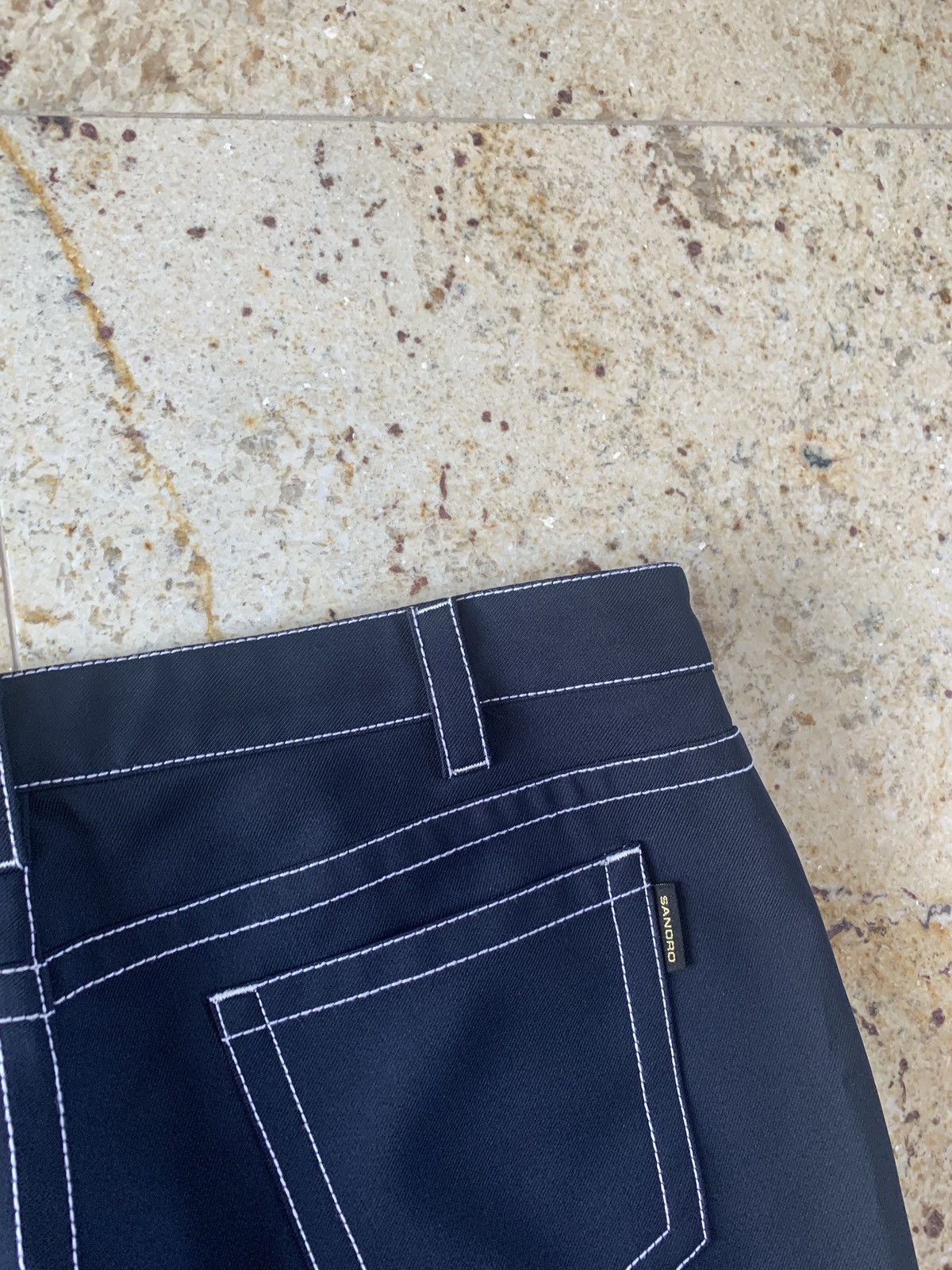 Sandro Casual Pants With Stitch Detail in Marine Size US 34 / EU 50 - 13 Thumbnail