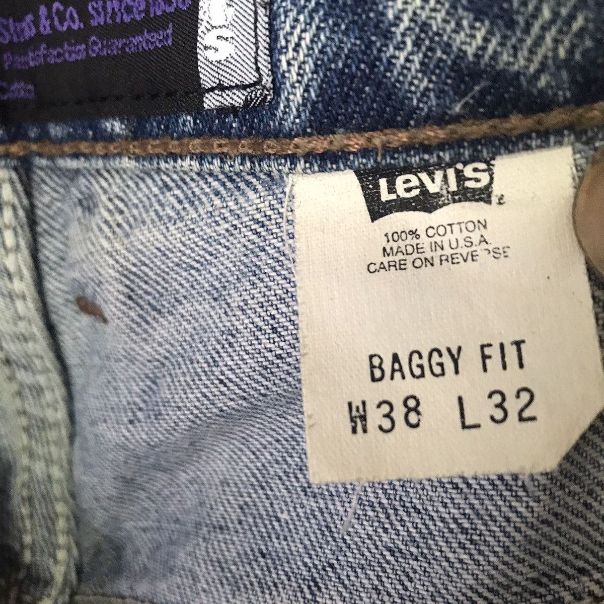 Levi's Vintage 90s Levis Silvertab Baggy Jeans Made in USA Size US 38 / EU 54 - 14 Thumbnail