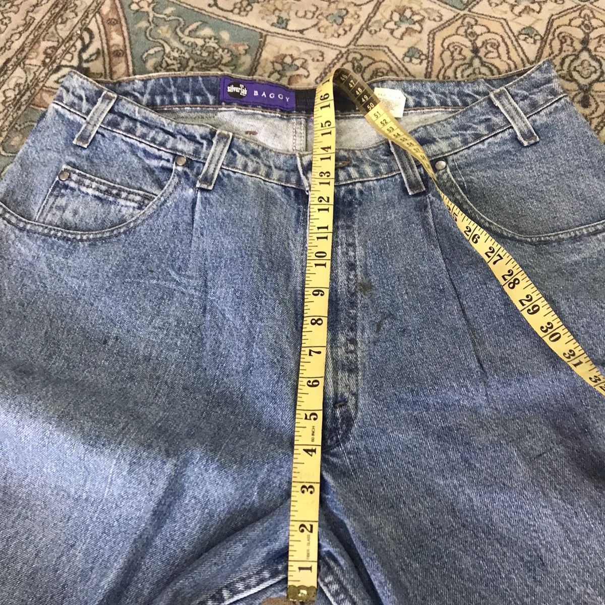 Levi's Vintage 90s Levis Silvertab Baggy Jeans Made in USA Size US 38 / EU 54 - 21 Thumbnail