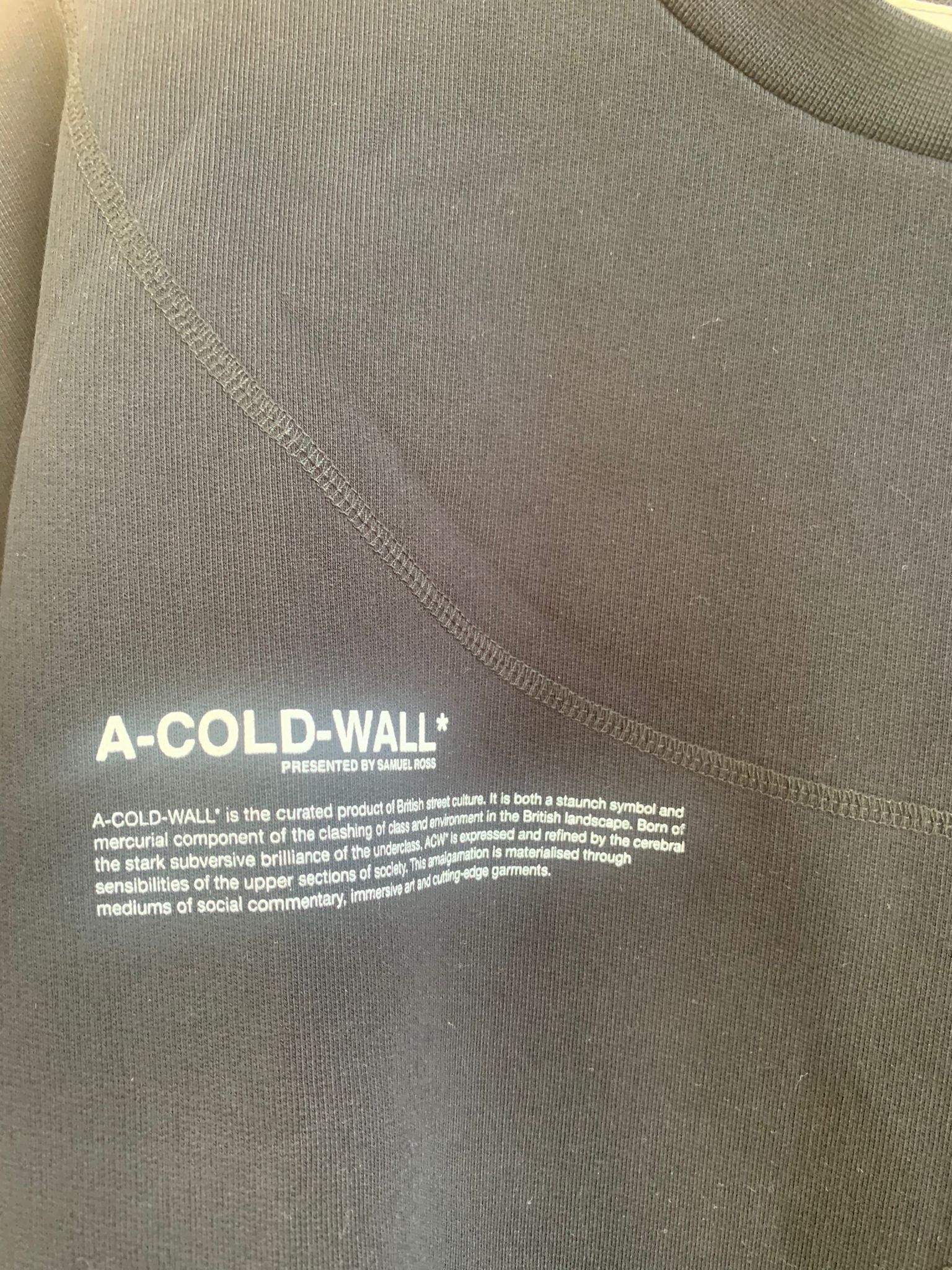 A-COLD-WALL* Logo Asymmetric Crewneck in Black Size US L / EU 52-54 / 3 - 8 Thumbnail
