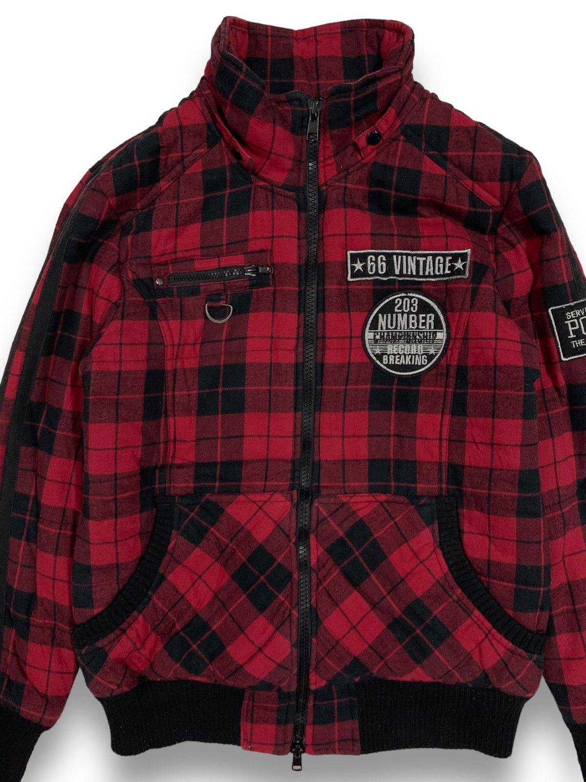 Seditionaries Japanese Brand Sky Bomber Checked Patches Punk Style Jacket Size US M / EU 48-50 / 2 - 4 Thumbnail