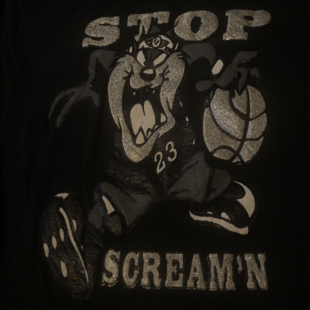 Vintage Vintage Looney Tunes Tazmanian Devil Stop Screamn Longsleeve Size US XL / EU 56 / 4 - 4 Thumbnail