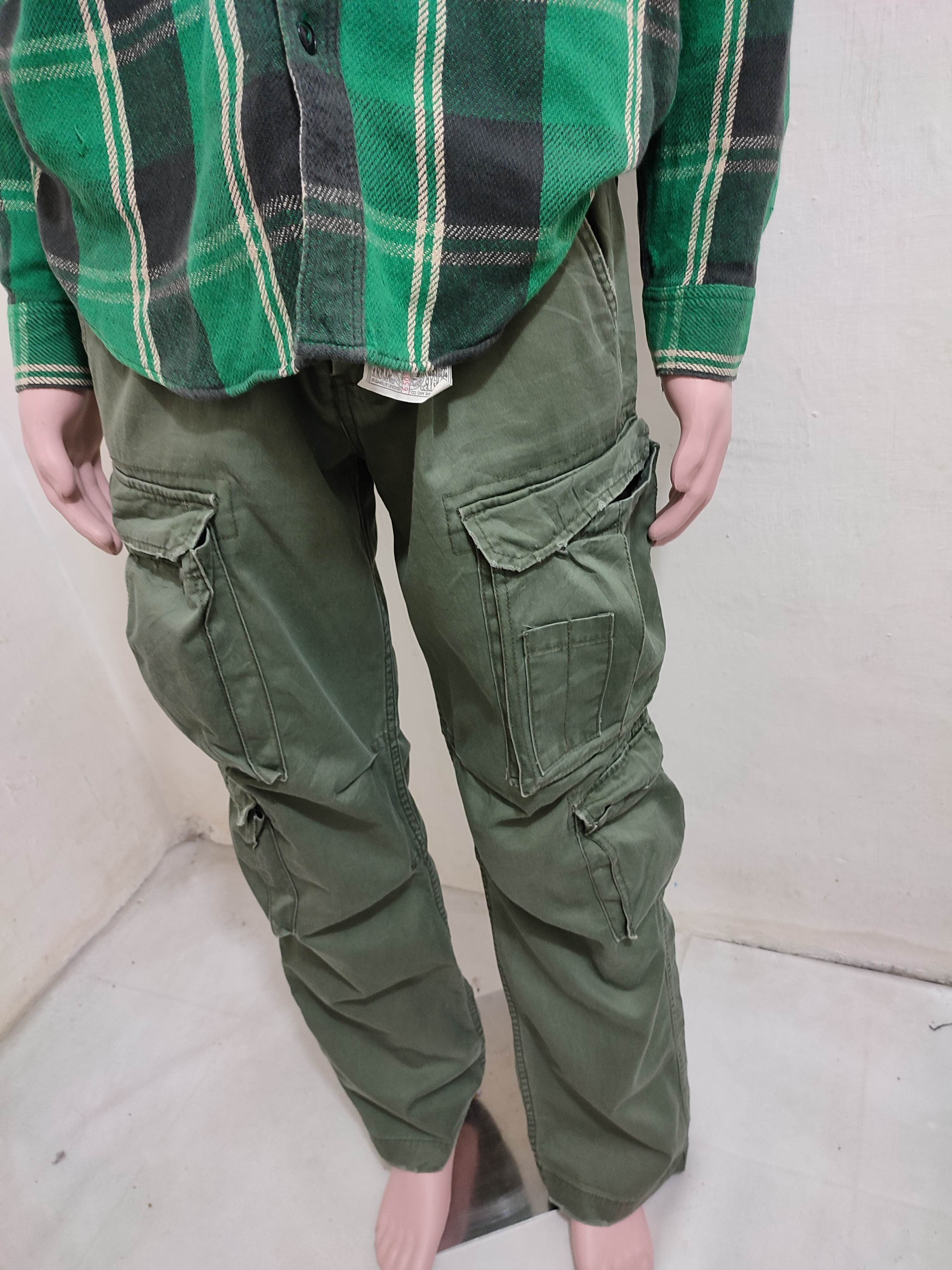 Japanese Brand 🔥Real Crush Clothing Multipocket Cargo Tactical Pants Size US 34 / EU 50 - 4 Thumbnail