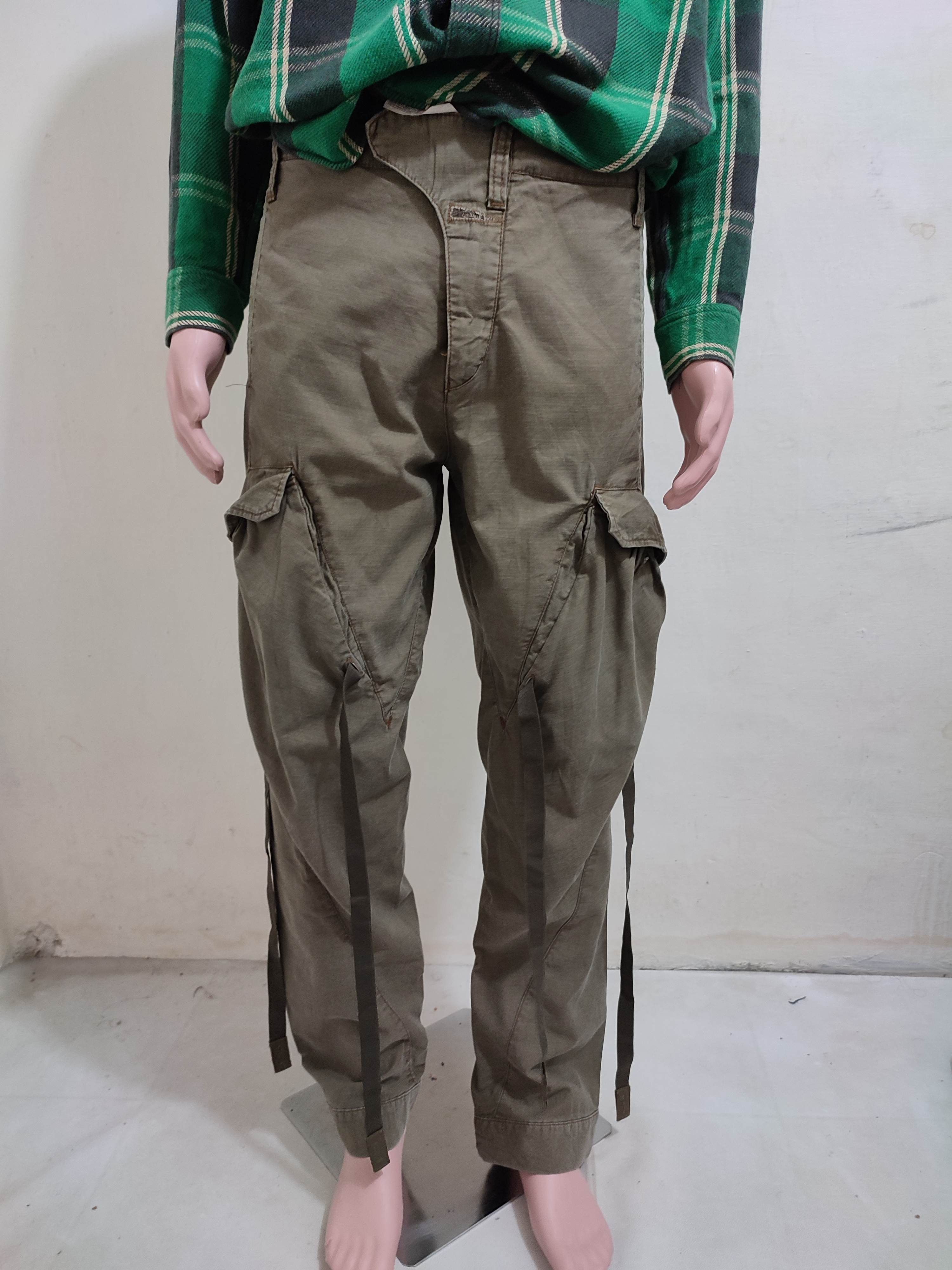 image of Mfg Marithe Francois Girbaud Tactical Cargo Bondage Pants in Olive, Men's (Size 33)