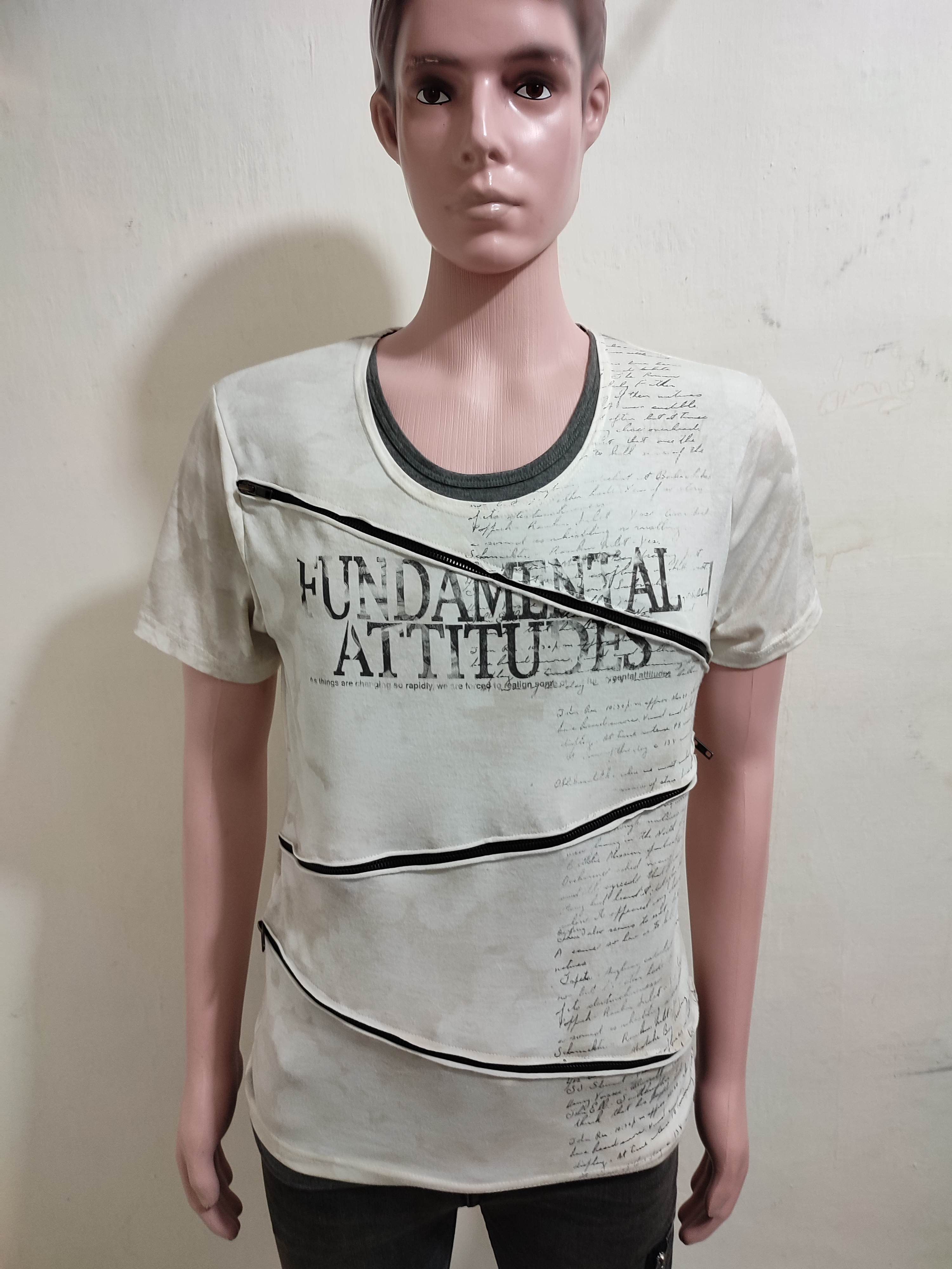 In The Attic × Japanese Brand 🔥In The Attic Japanese Multizipper Design Punk Tshirt Size US M / EU 48-50 / 2 - 1 Thumbnail