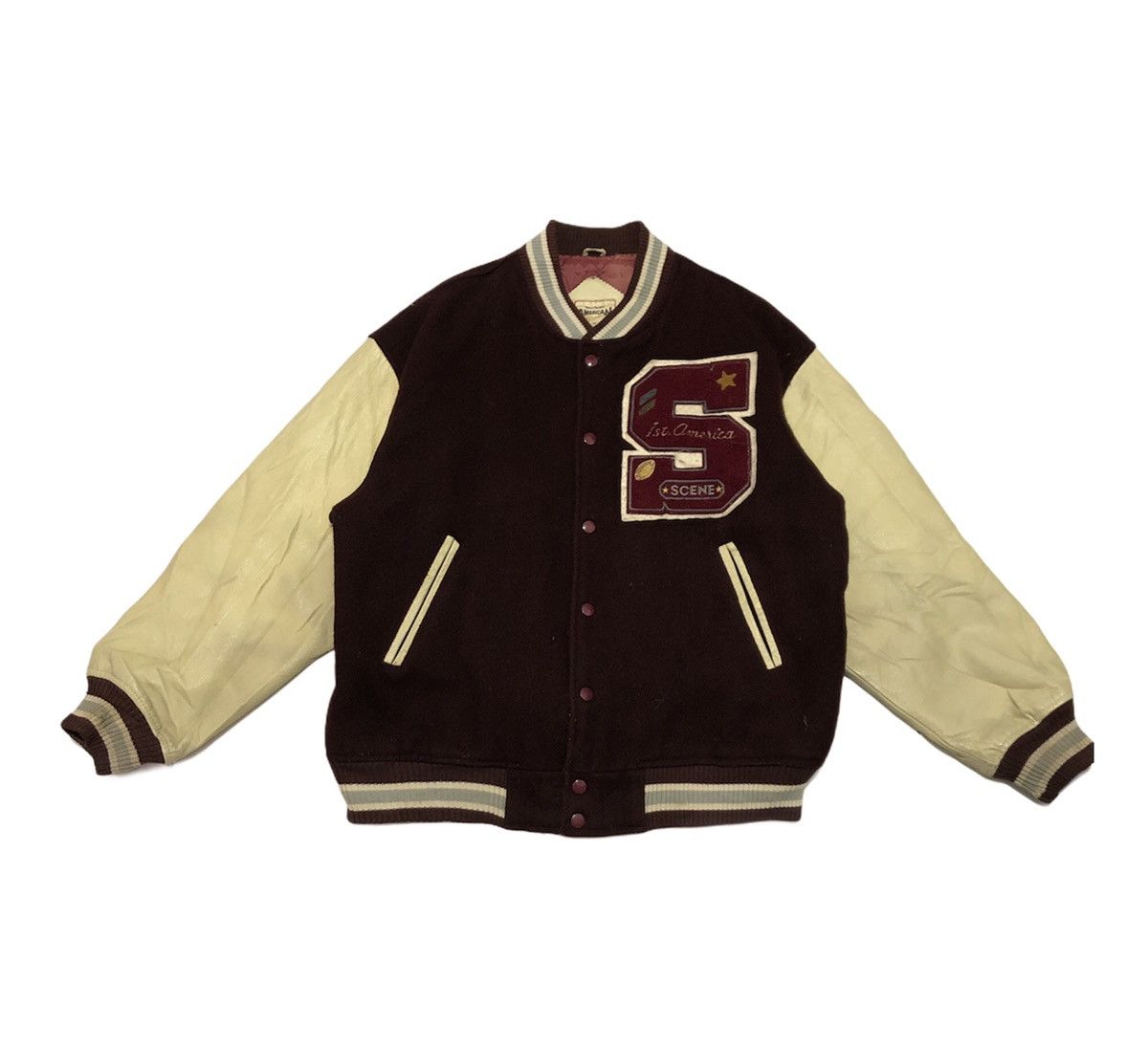 Vintage VJ33 American Answer Champs Big Logo Varsity Jacket Size US L / EU 52-54 / 3 - 2 Thumbnail