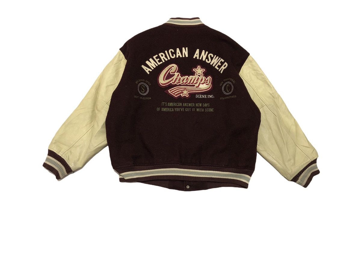 Vintage VJ33 American Answer Champs Big Logo Varsity Jacket Size US L / EU 52-54 / 3 - 1 Thumbnail