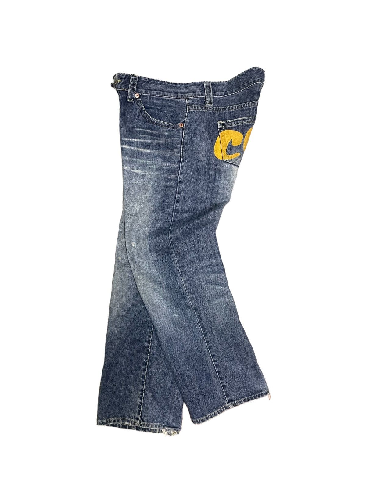 Japanese Brand Vintage Y2K Japanese Cocolulu Spellout Loose Cut Jeans Size US 33 - 2 Thumbnail