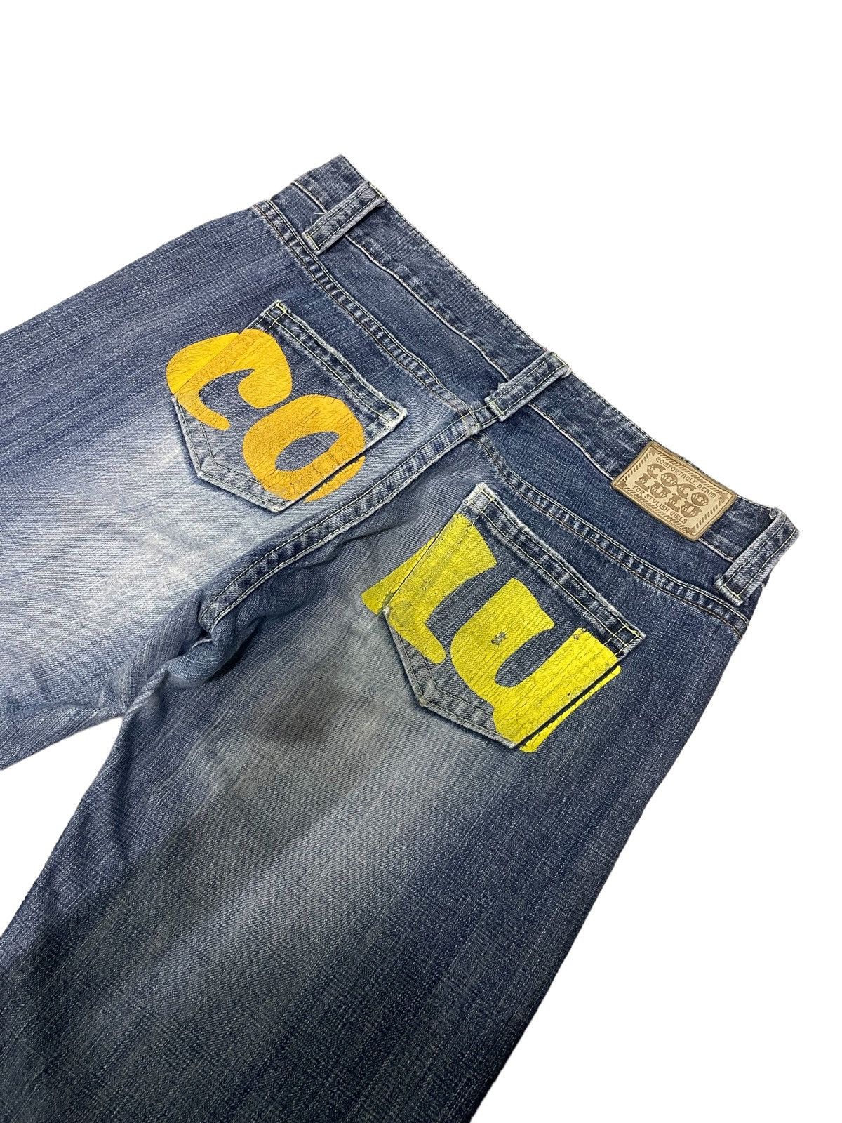 Japanese Brand Vintage Y2K Japanese Cocolulu Spellout Loose Cut Jeans Size US 33 - 10 Thumbnail