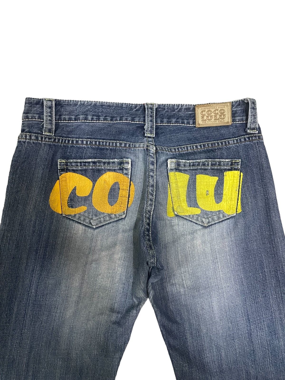 Japanese Brand Vintage Y2K Japanese Cocolulu Spellout Loose Cut Jeans Size US 33 - 3 Thumbnail