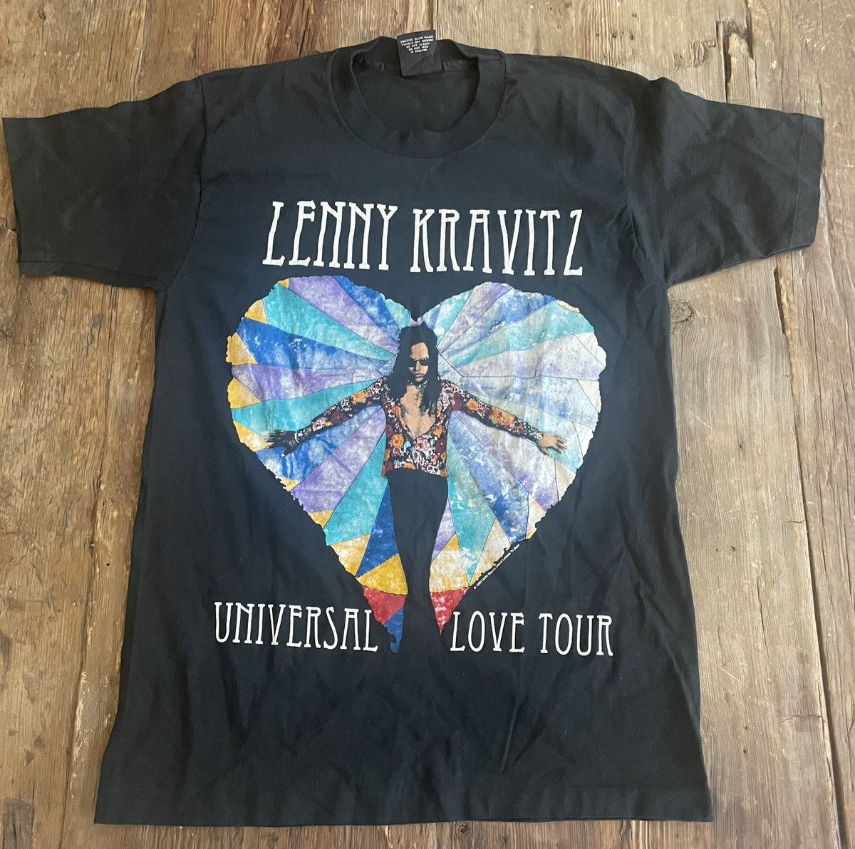 T-shirt Lenny Kravitz Rock Tour Vibration 2018 – Noir Coton Homme Taille M