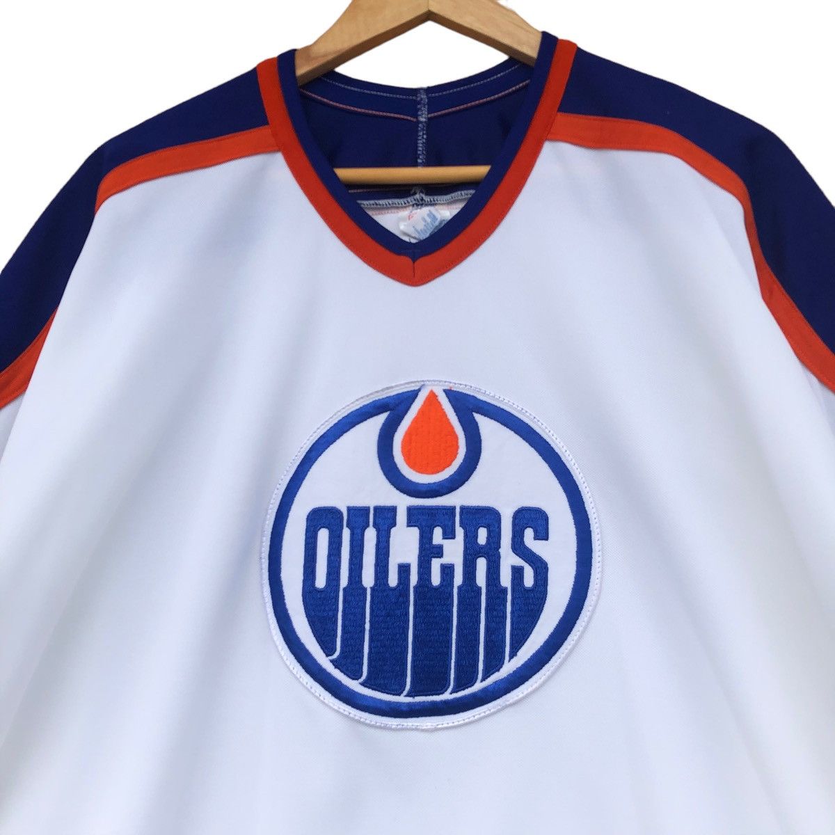NHL × Vintage True Vintage! 80s edmonton oilers nhl sportwear Size US XL / EU 56 / 4 - 4 Thumbnail