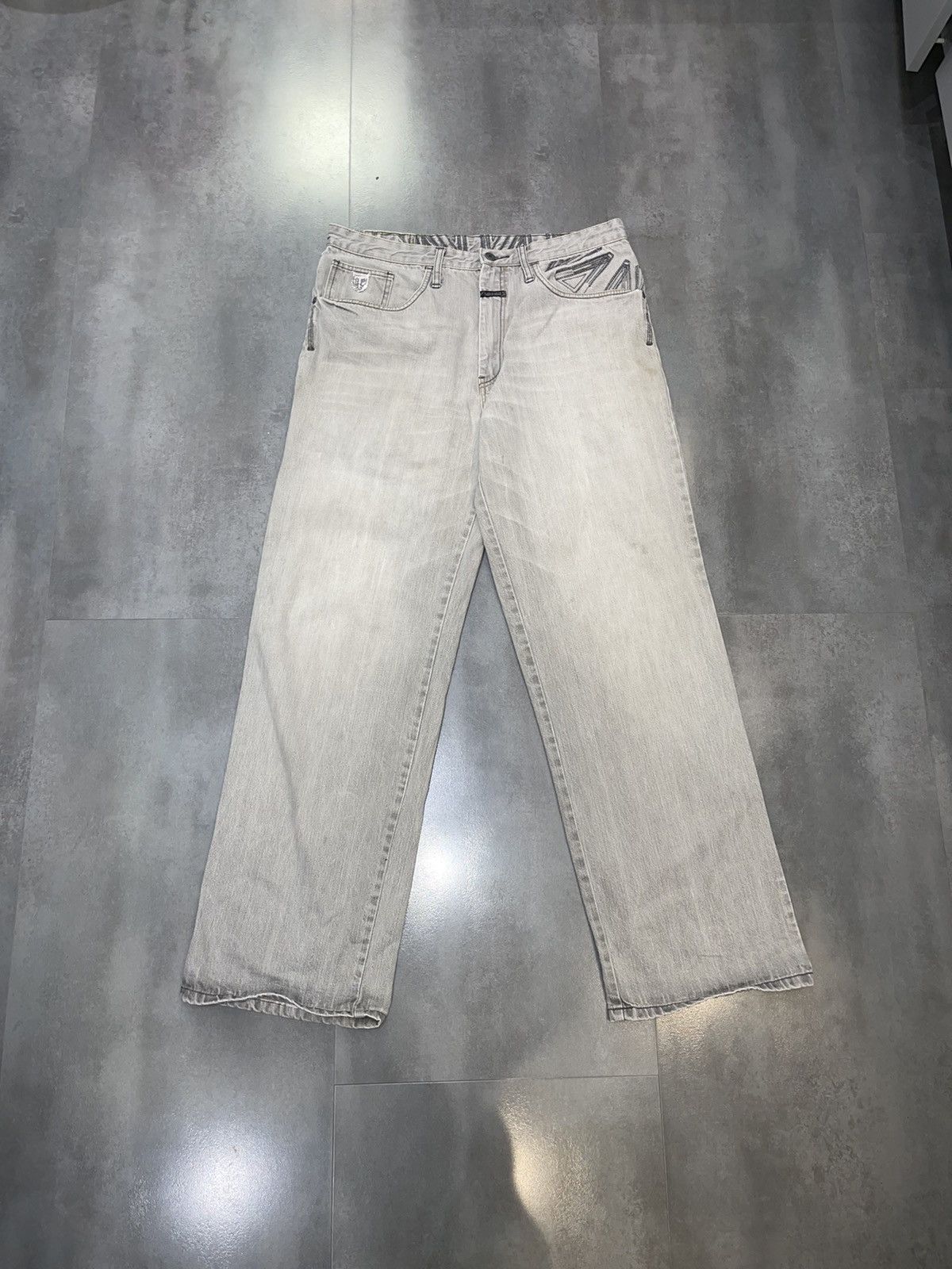 Marithe + Francois Girbaud Marithe Francois Girbaud Distressed Gray Denim Pants Size US 36 / EU 52 - 7 Thumbnail