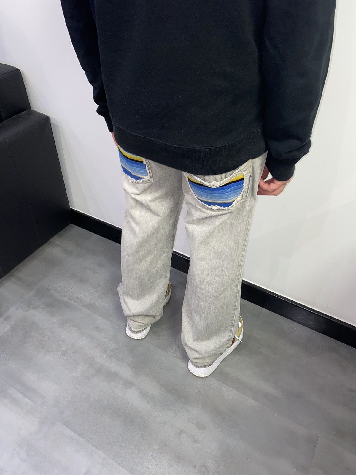 Marithe + Francois Girbaud Marithe Francois Girbaud Distressed Gray Denim Pants Size US 36 / EU 52 - 3 Thumbnail