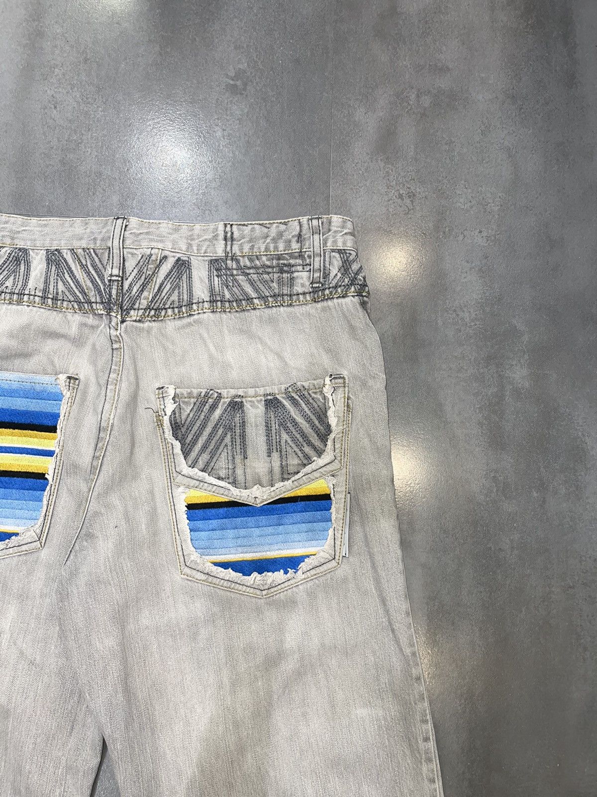 Marithe + Francois Girbaud Marithe Francois Girbaud Distressed Gray Denim Pants Size US 36 / EU 52 - 9 Thumbnail