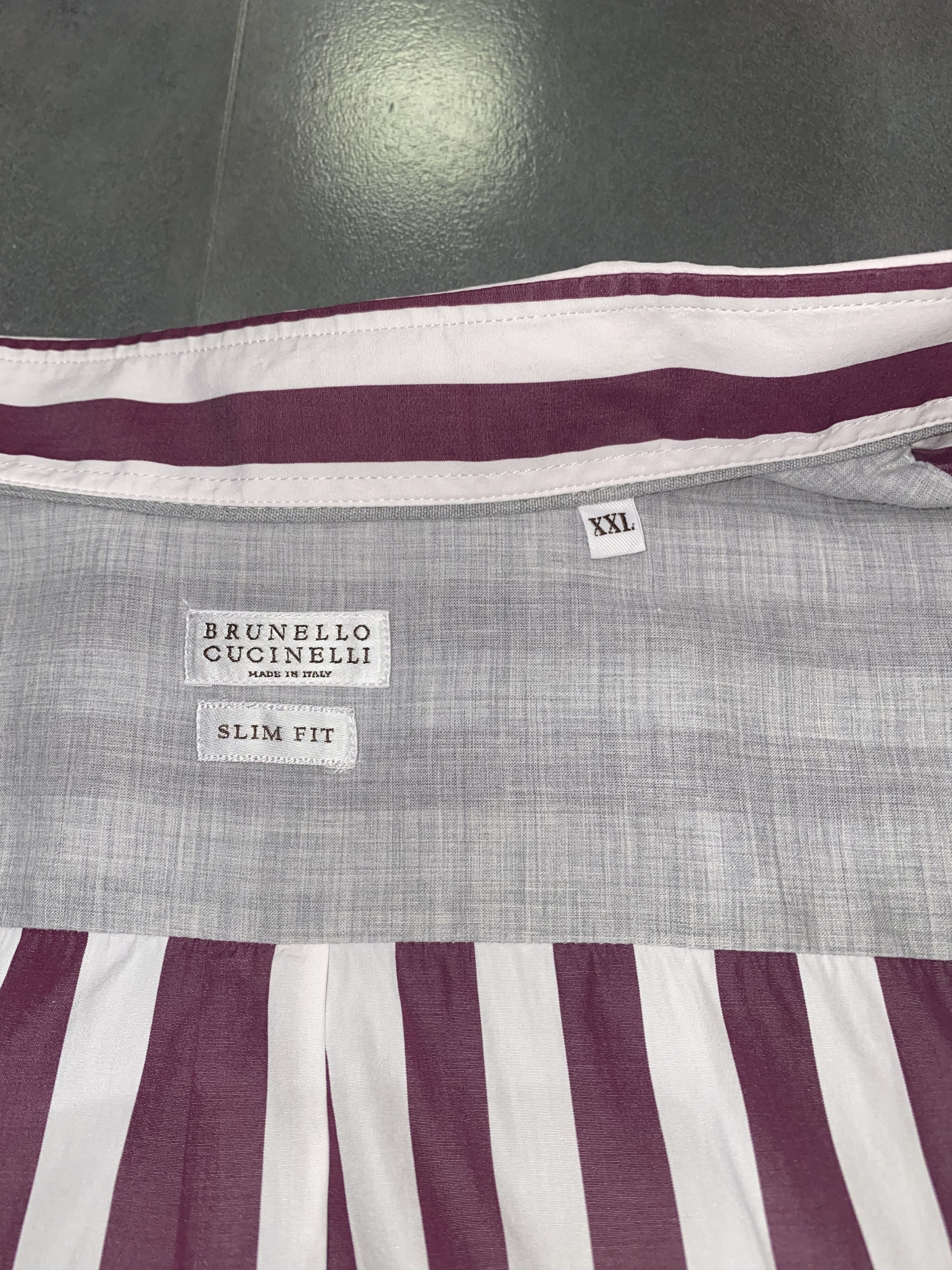 Brunello Cucinelli DS! Brunello Cucinelli Striped Button Up Shirt Size US XL / EU 56 / 4 - 11 Thumbnail