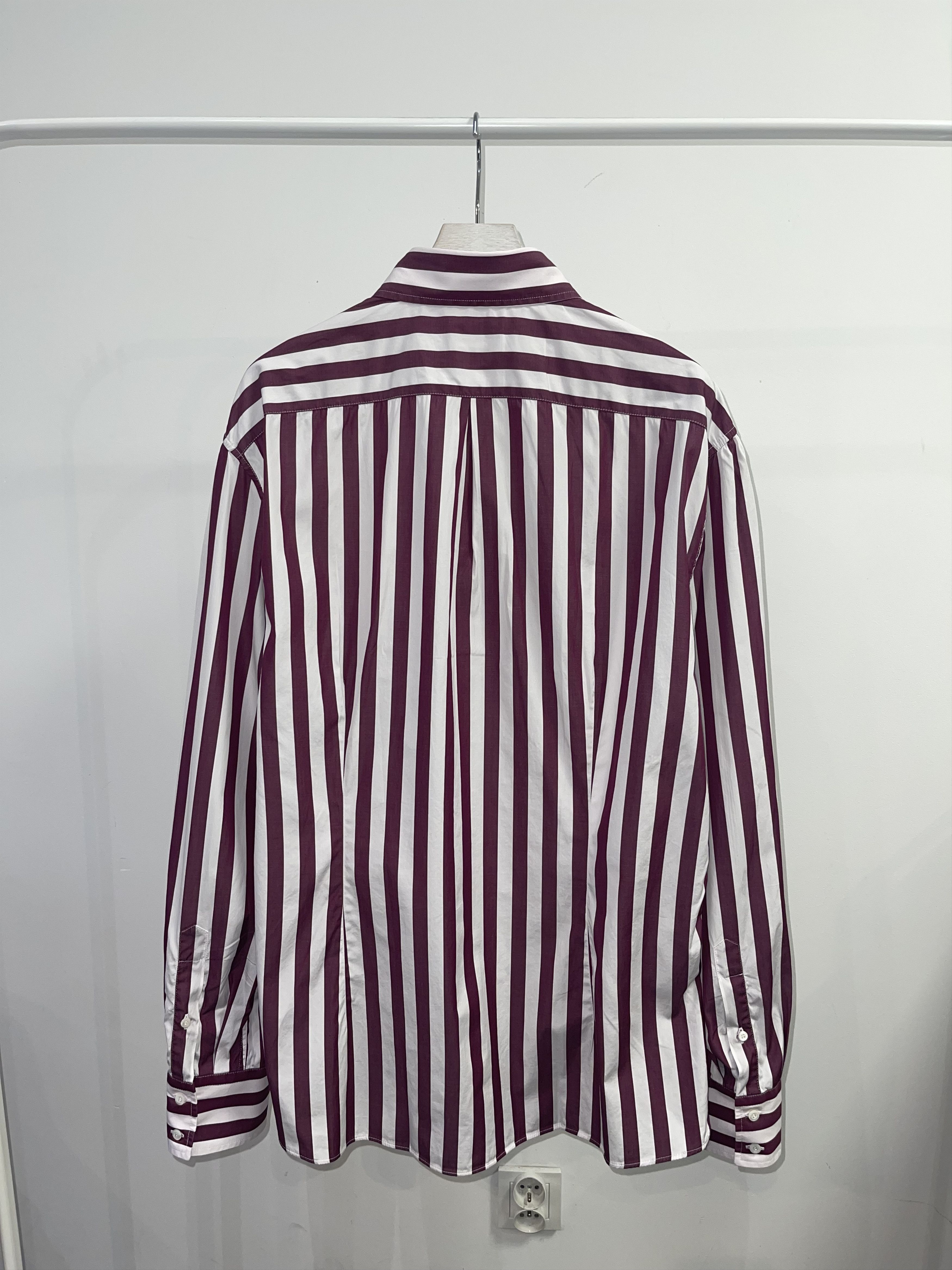Brunello Cucinelli DS! Brunello Cucinelli Striped Button Up Shirt Size US XL / EU 56 / 4 - 4 Thumbnail