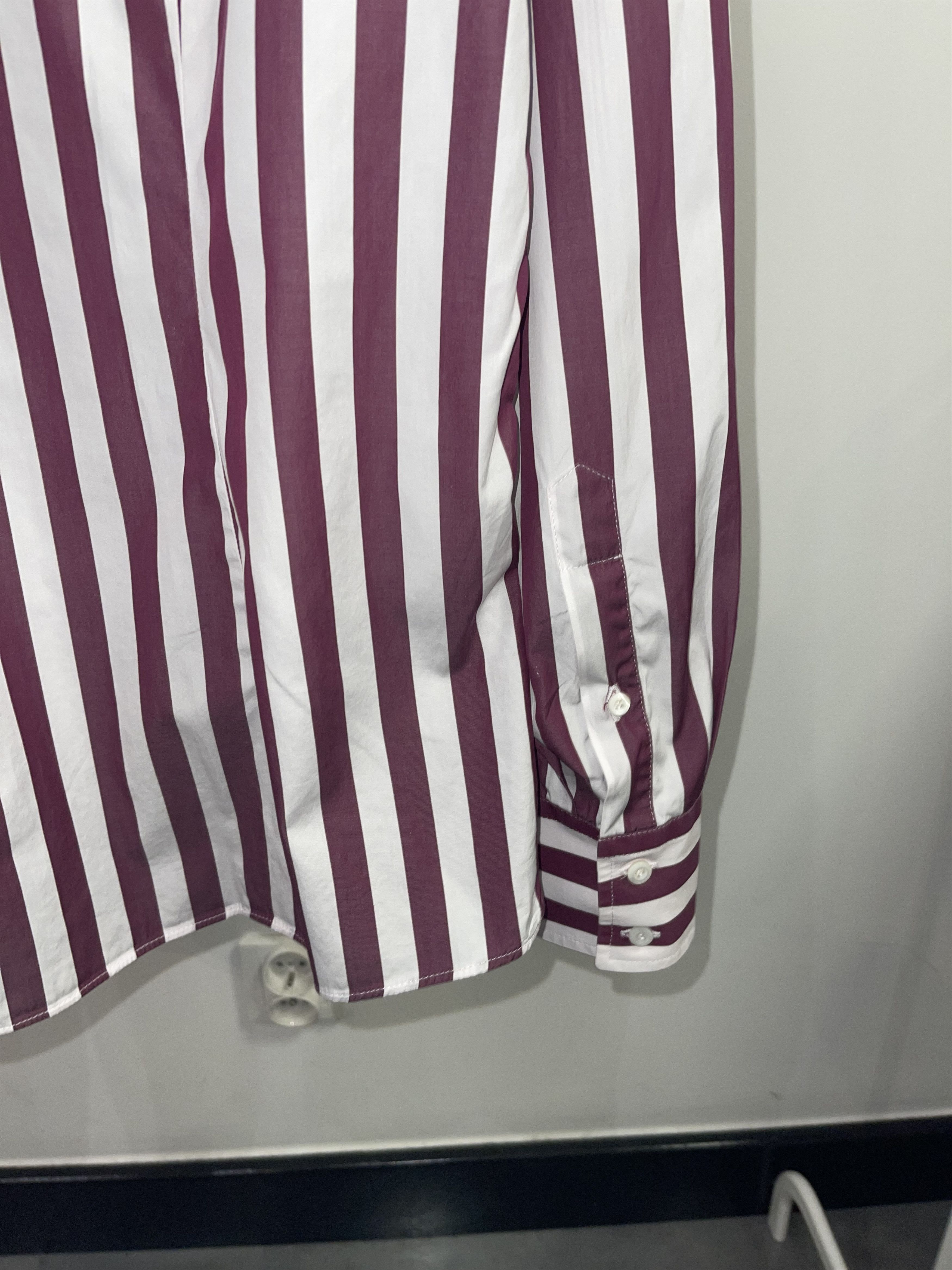 Brunello Cucinelli DS! Brunello Cucinelli Striped Button Up Shirt Size US XL / EU 56 / 4 - 6 Thumbnail