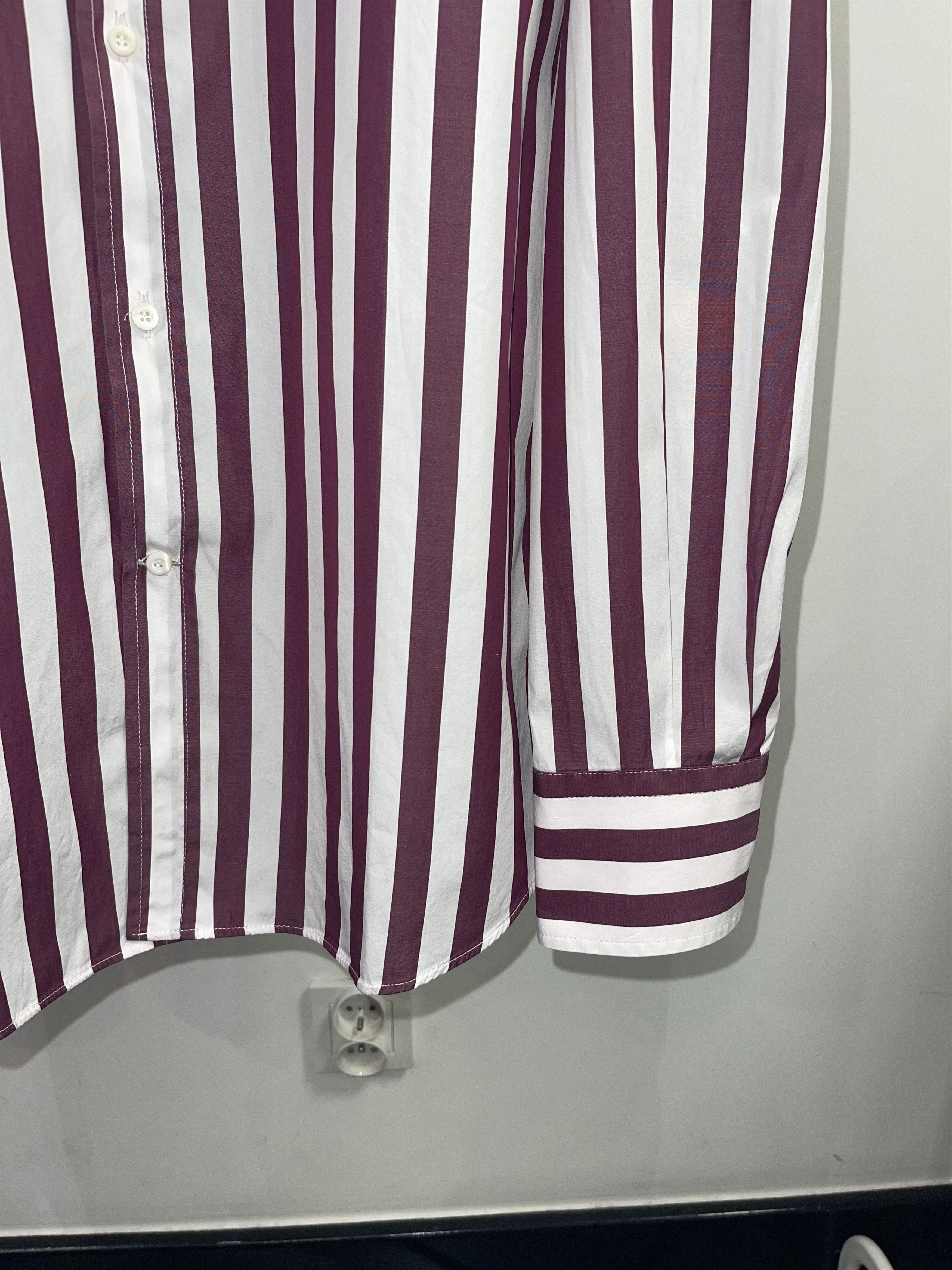 Brunello Cucinelli DS! Brunello Cucinelli Striped Button Up Shirt Size US XL / EU 56 / 4 - 3 Thumbnail