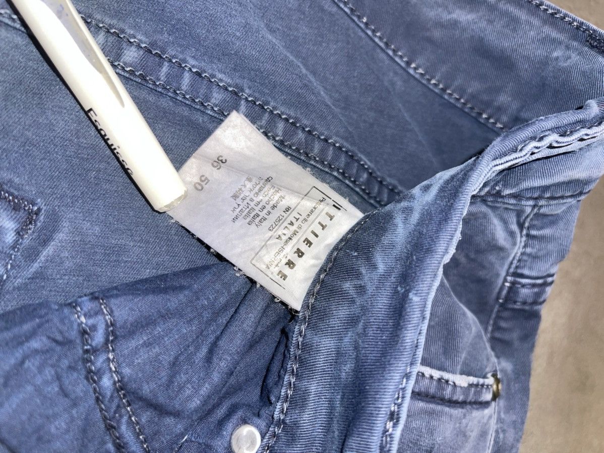 John Galliano Galliano Distressed Dark Navy Biker Denim Pants Size US 34 / EU 50 - 13 Thumbnail