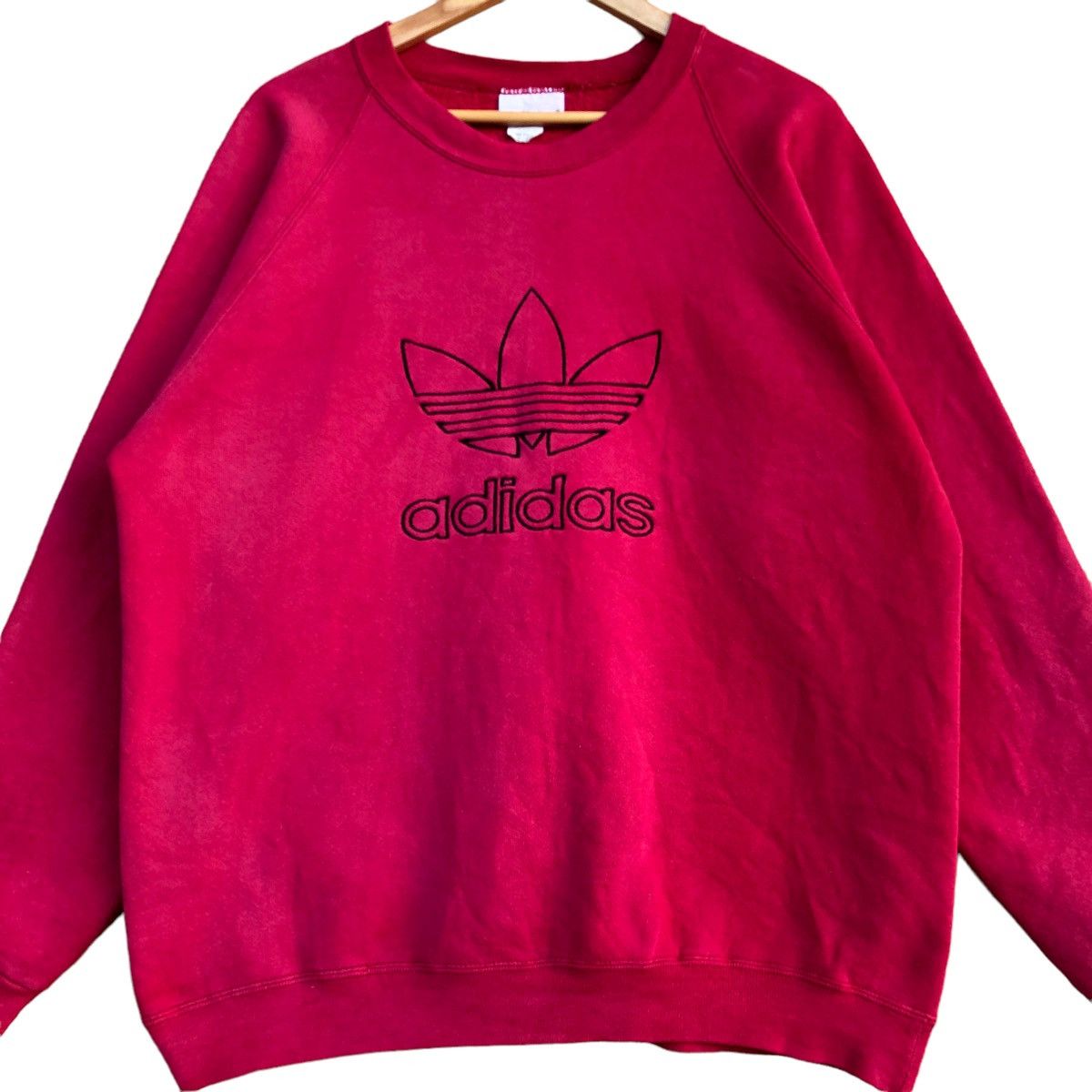 Vintage 90s adidas big logo trefoil crewneck