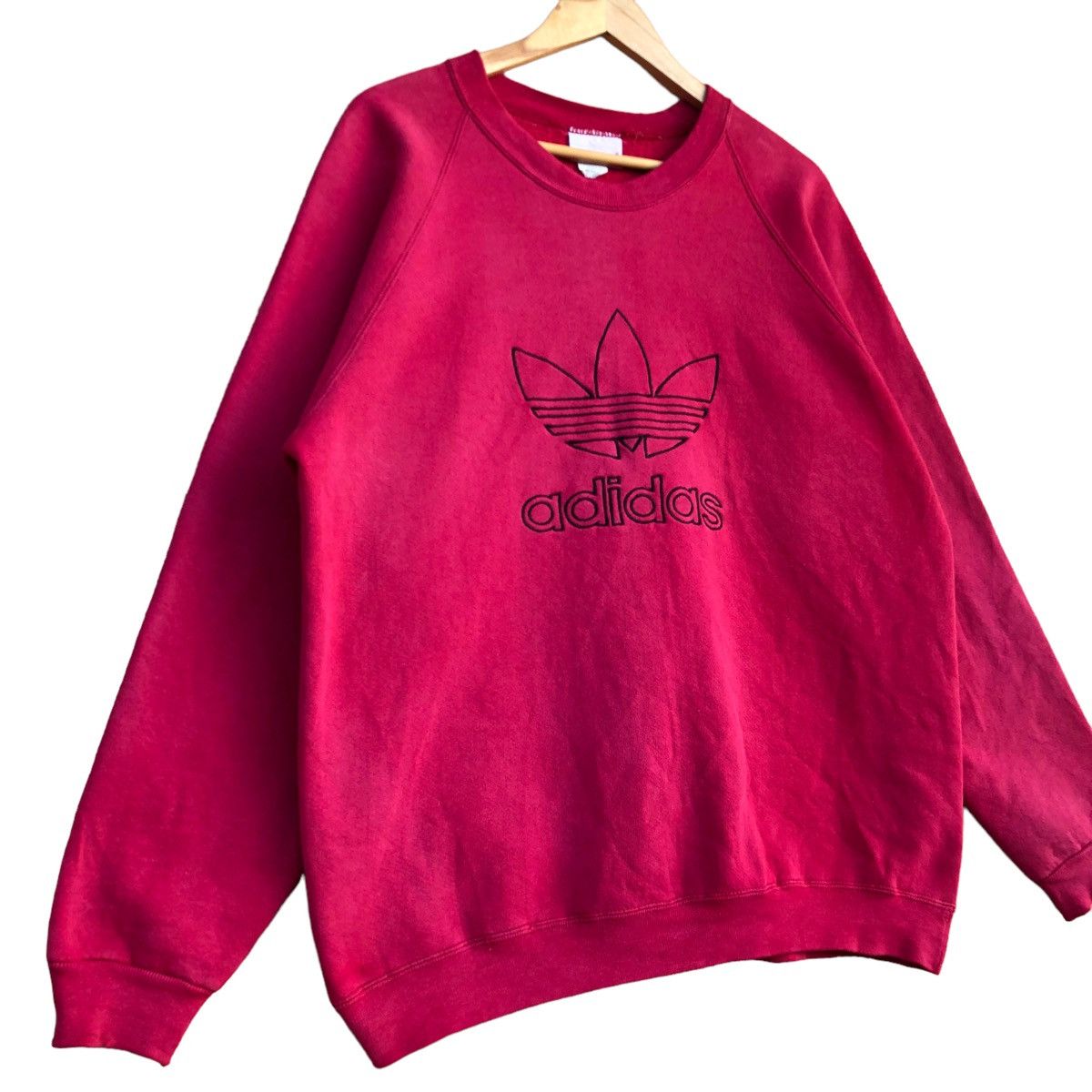 Vintage 90s adidas big logo trefoil crewneck