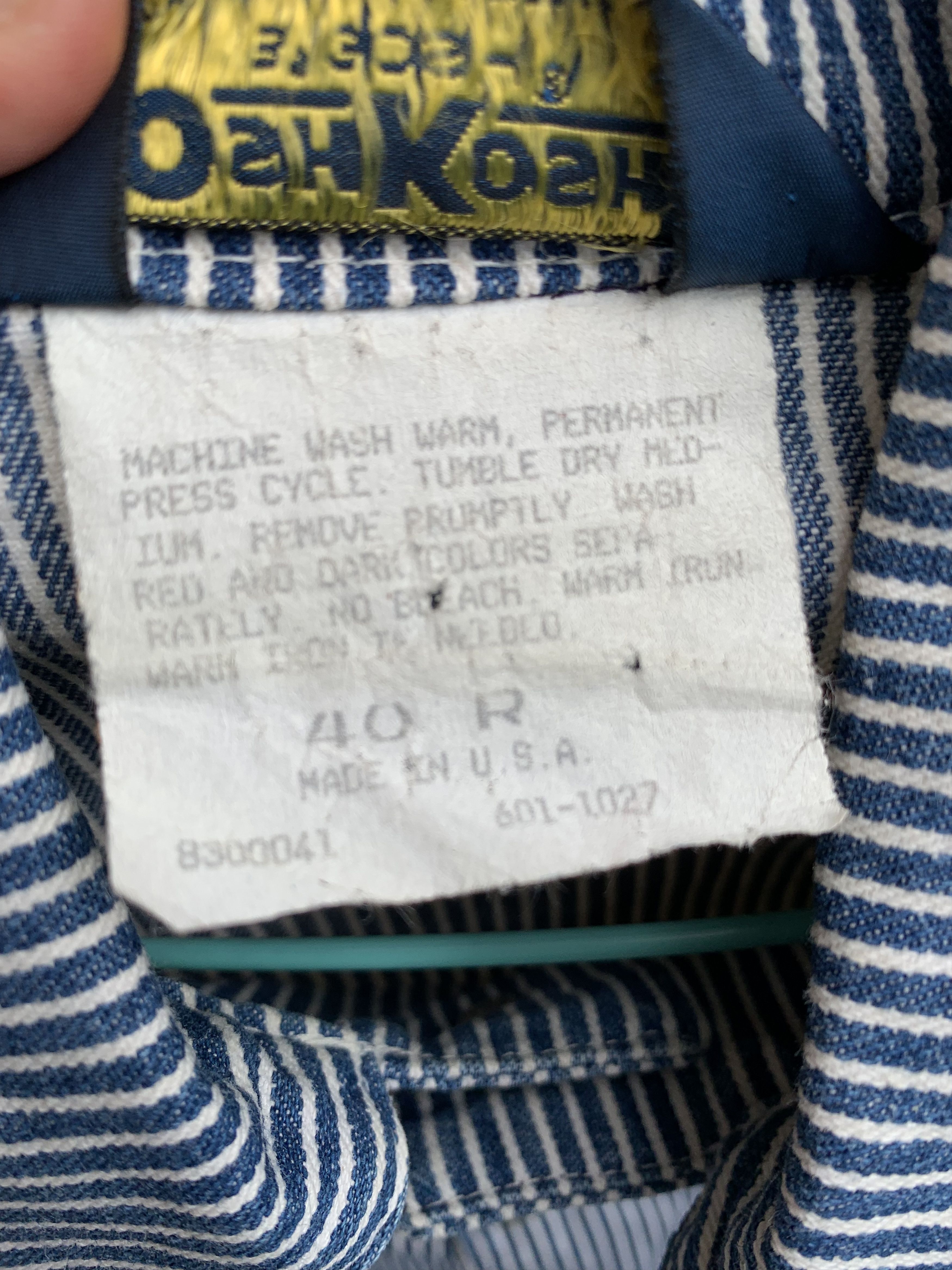 Oshkosh Oshkosh B’Gosh Union Made Sanforized Hikory Jacket Size US L / EU 52-54 / 3 - 8 Thumbnail