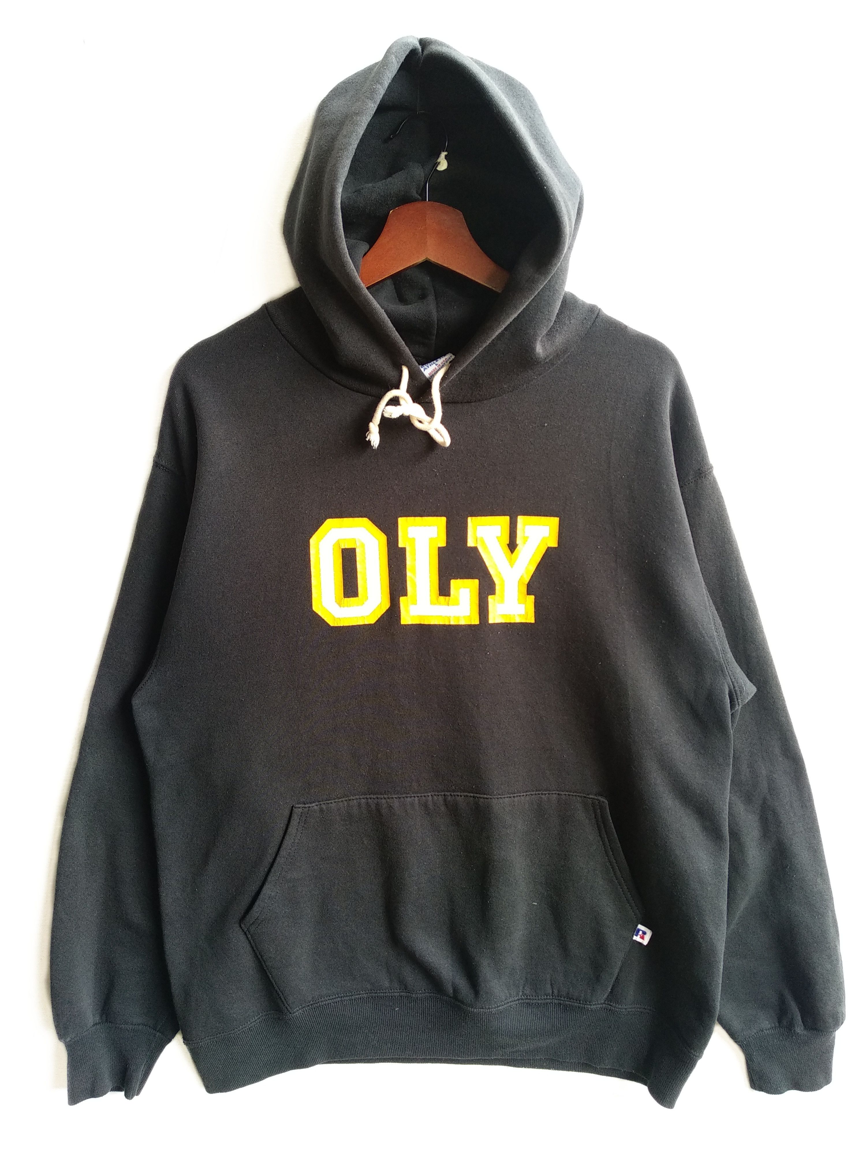 image of 90's Russell Athletics Oly Hoodie in Black, Men's (Size Large)