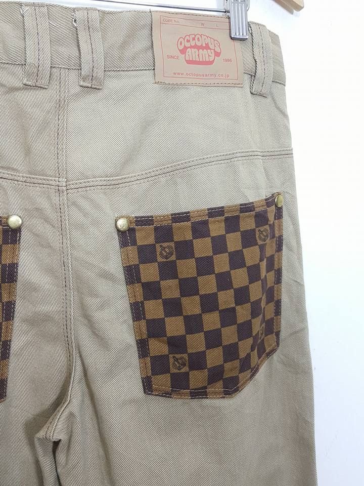 Japanese Brand × Octopus Octopus Army Japan Brand Checked Plaid Patched Pants Size US 32 / EU 48 - 4 Thumbnail