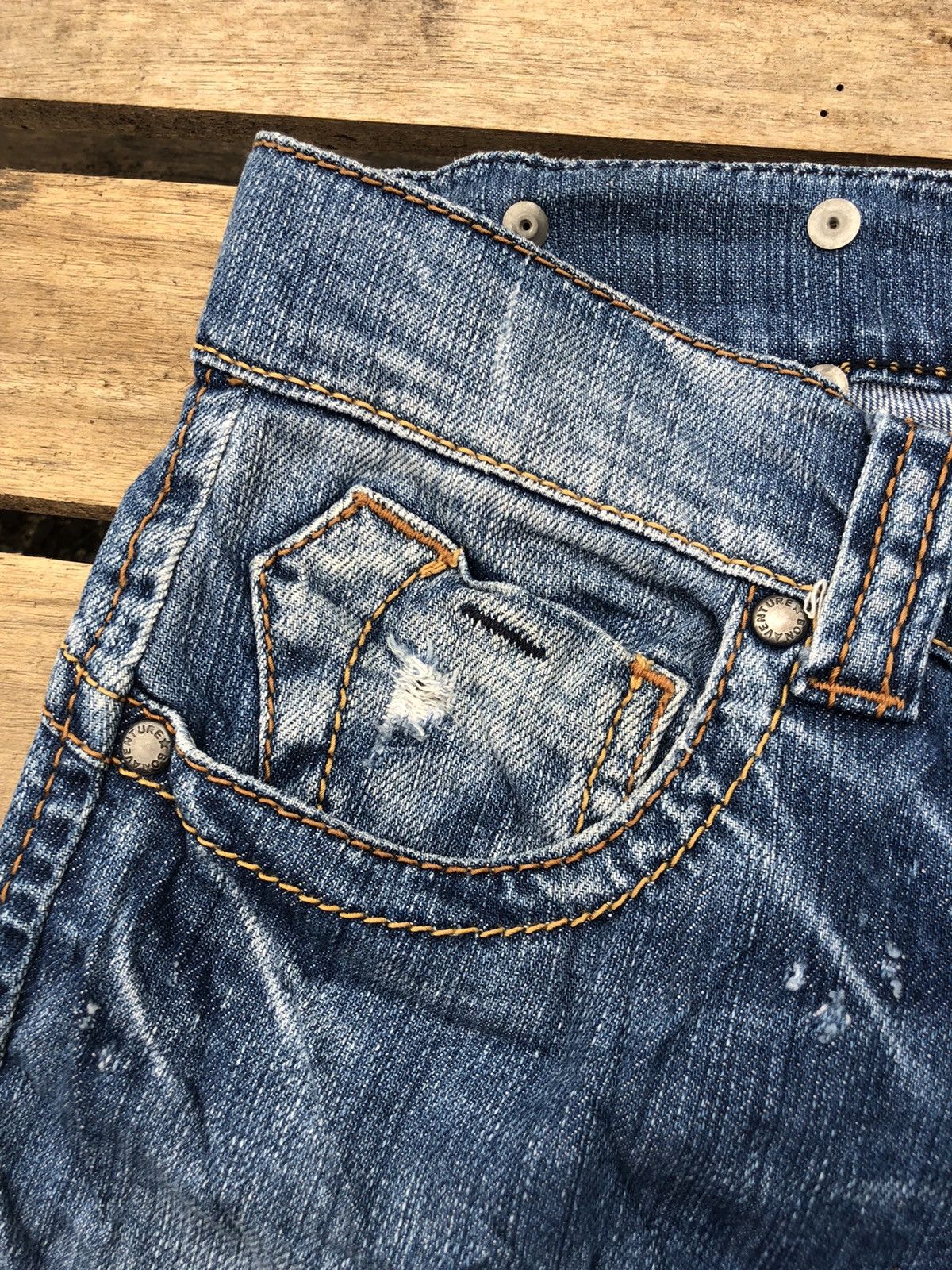 Vintage BONAVENTURE jeans Made in Romania flare cut size 31 Size US 31 - 7 Thumbnail