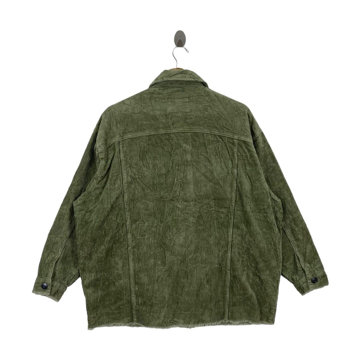 Vintage Vintage ZARA OUTERWEAR Button Up Curdory Green Oversize Size US S / EU 44-46 / 1 - 3 Thumbnail