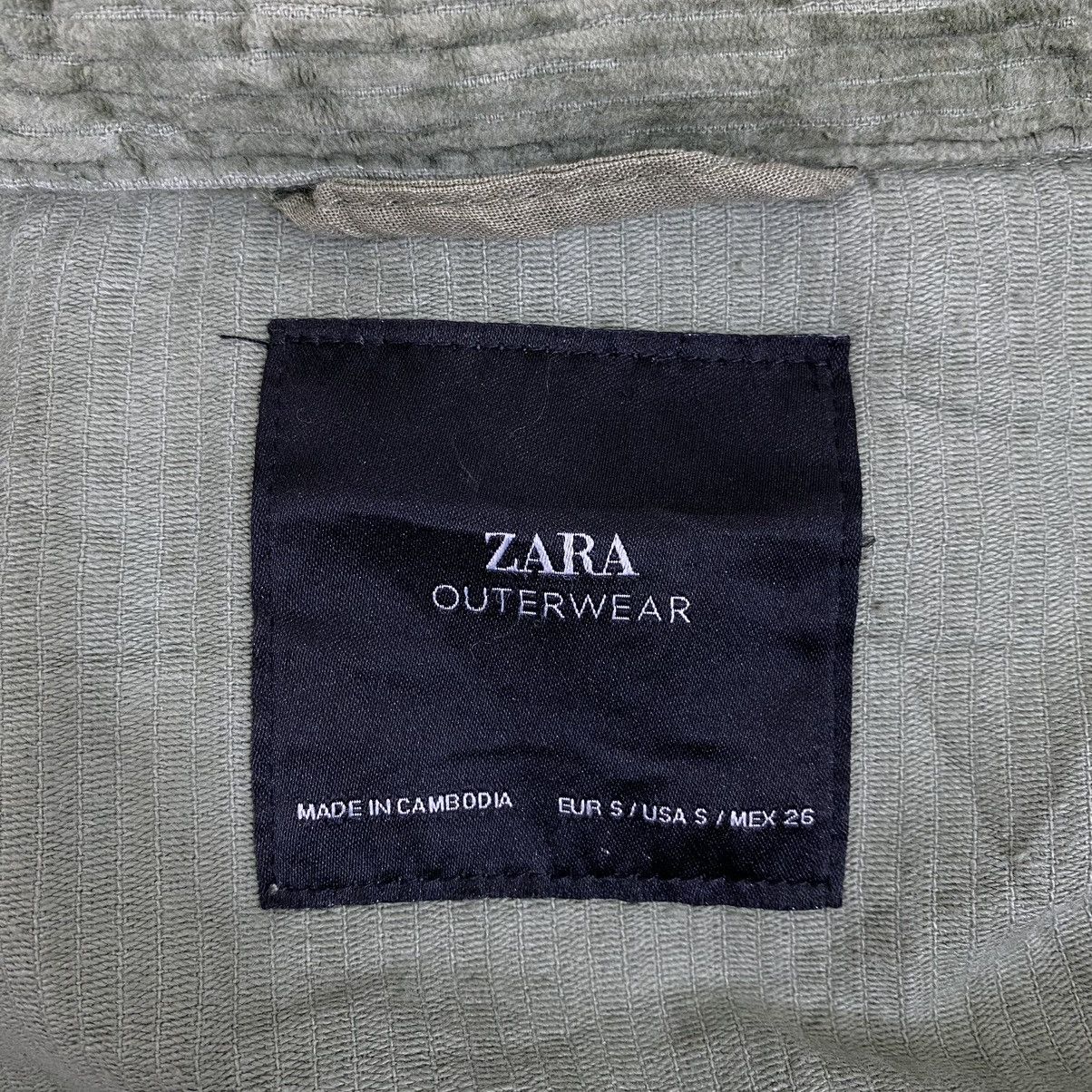 Vintage Vintage ZARA OUTERWEAR Button Up Curdory Green Oversize Size US S / EU 44-46 / 1 - 4 Thumbnail