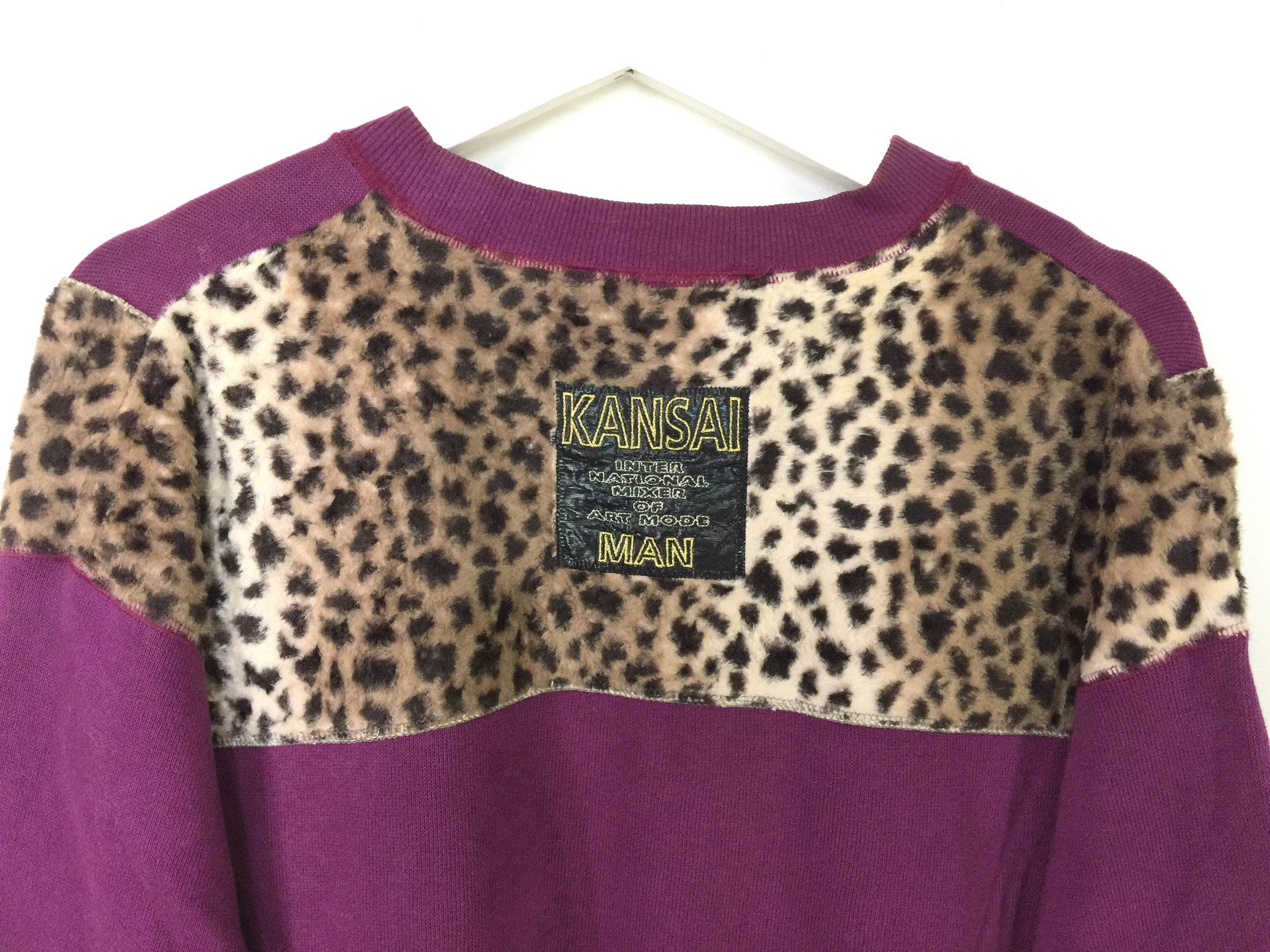 Kansai Yamamoto AW98 Kansai man embroidered leopard vintage sweatshirt Size US L / EU 52-54 / 3 - 5 Thumbnail