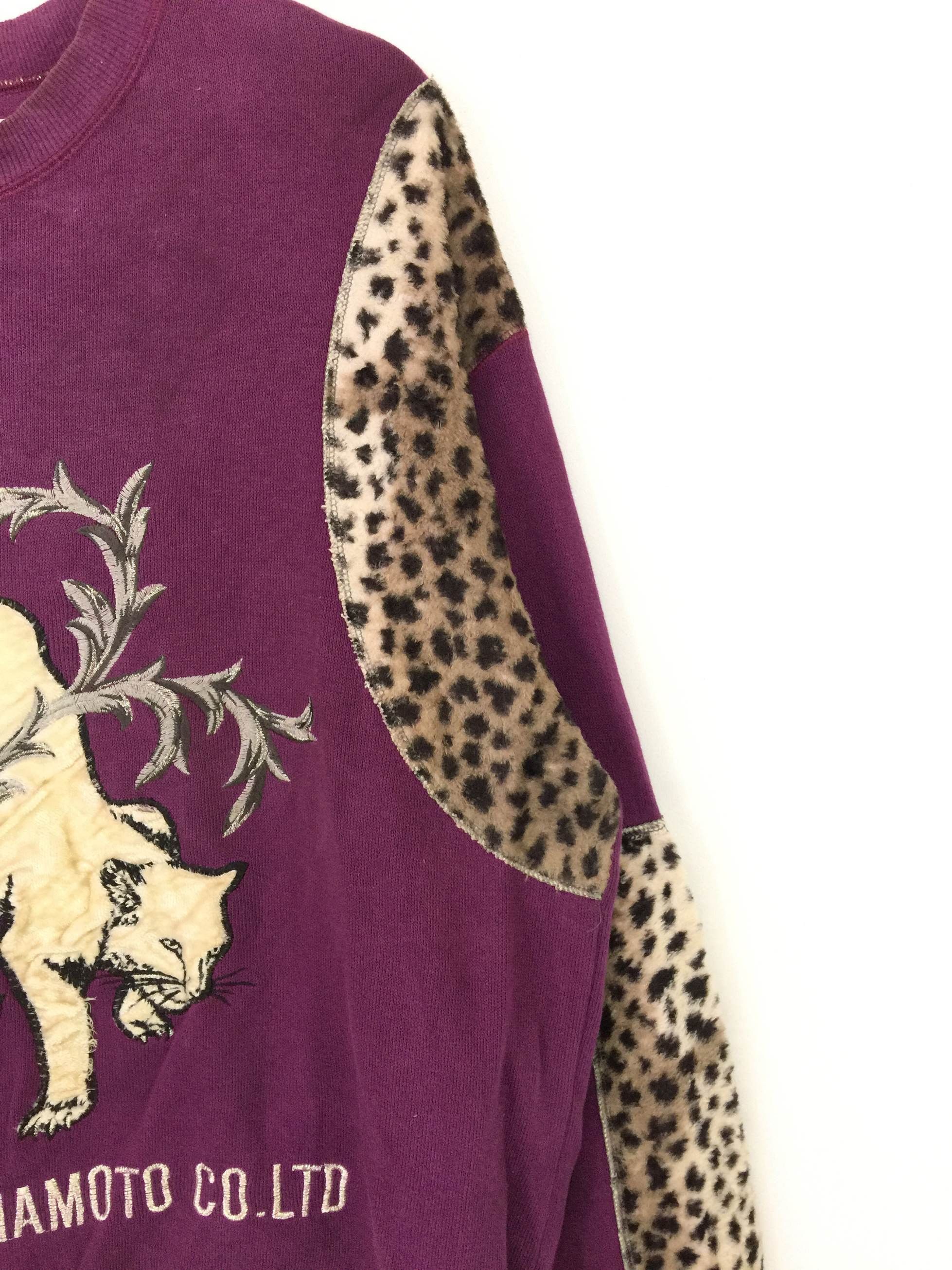 Kansai Yamamoto AW98 Kansai man embroidered leopard vintage sweatshirt Size US L / EU 52-54 / 3 - 4 Thumbnail