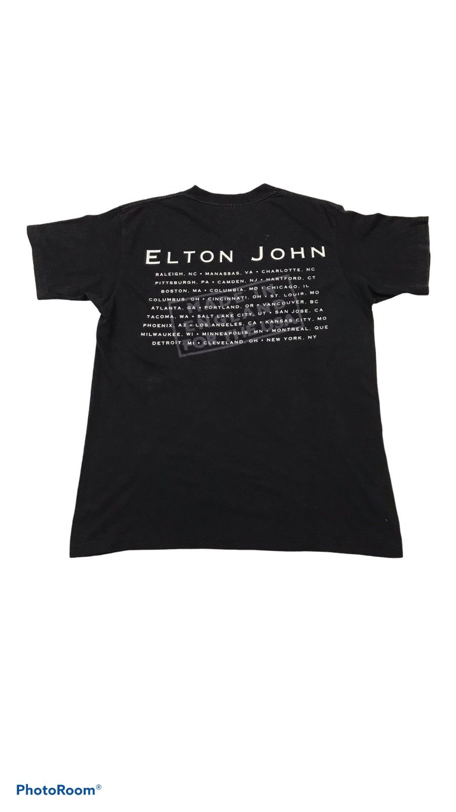 Band Tees × Vintage Vintage 90s ELTON JOHN made in england promo tour t-shirt Size US L / EU 52-54 / 3 - 2 Thumbnail