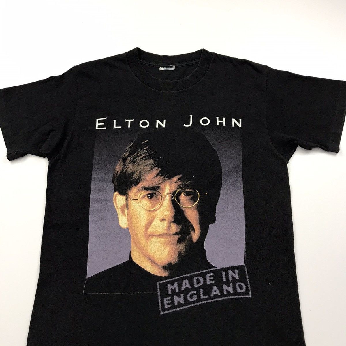 Band Tees × Vintage Vintage 90s ELTON JOHN made in england promo tour t-shirt Size US L / EU 52-54 / 3 - 3 Thumbnail