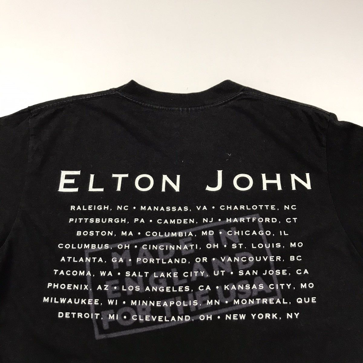 Band Tees × Vintage Vintage 90s ELTON JOHN made in england promo tour t-shirt Size US L / EU 52-54 / 3 - 5 Thumbnail
