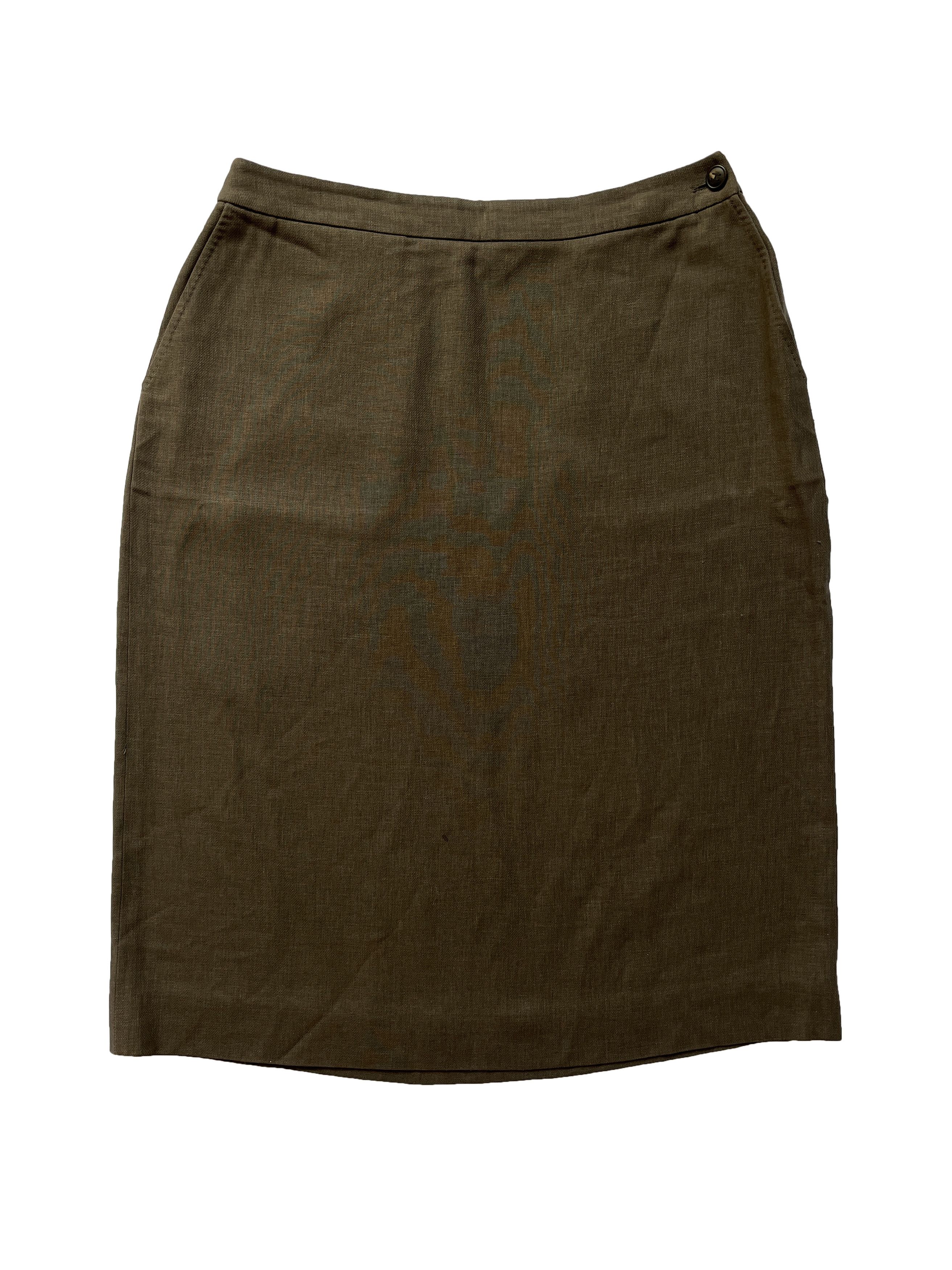Hermes ⚡️QUICK SALE⚡️Hermes by Margiela Brown Linen Skirt Size 32" / US 10 / IT 46 - 1 Thumbnail