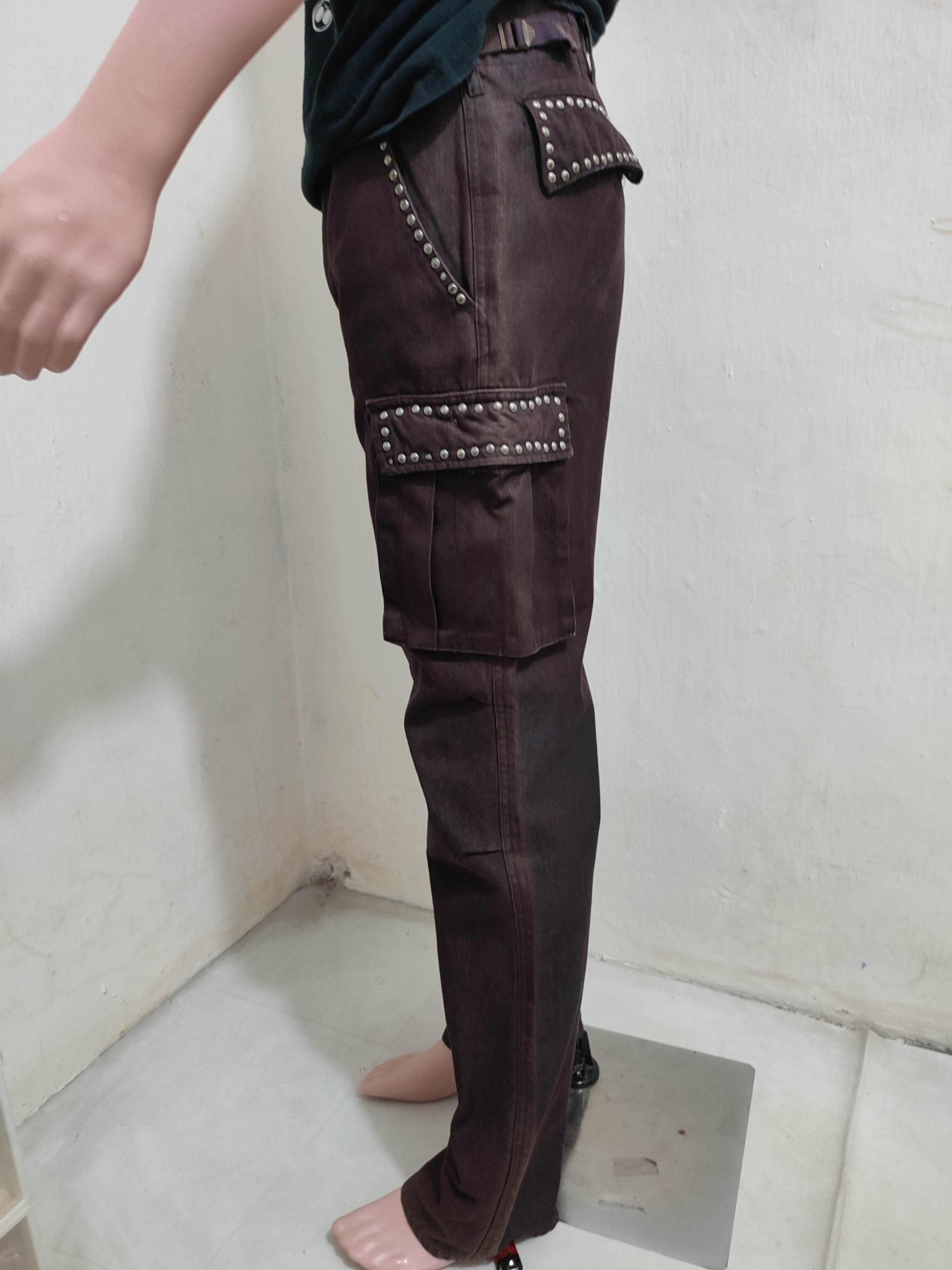 Japanese Brand 🔥Ringspun Japanese Cargo Pants Studded Design Size US 32 / EU 48 - 11 Thumbnail