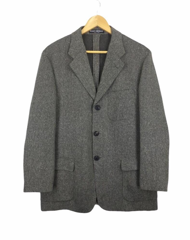 Issey Miyake WHITE LABEL WOOL BARLEYCORN JACKET Size US L / EU 52-54 / 3 - 1 Thumbnail