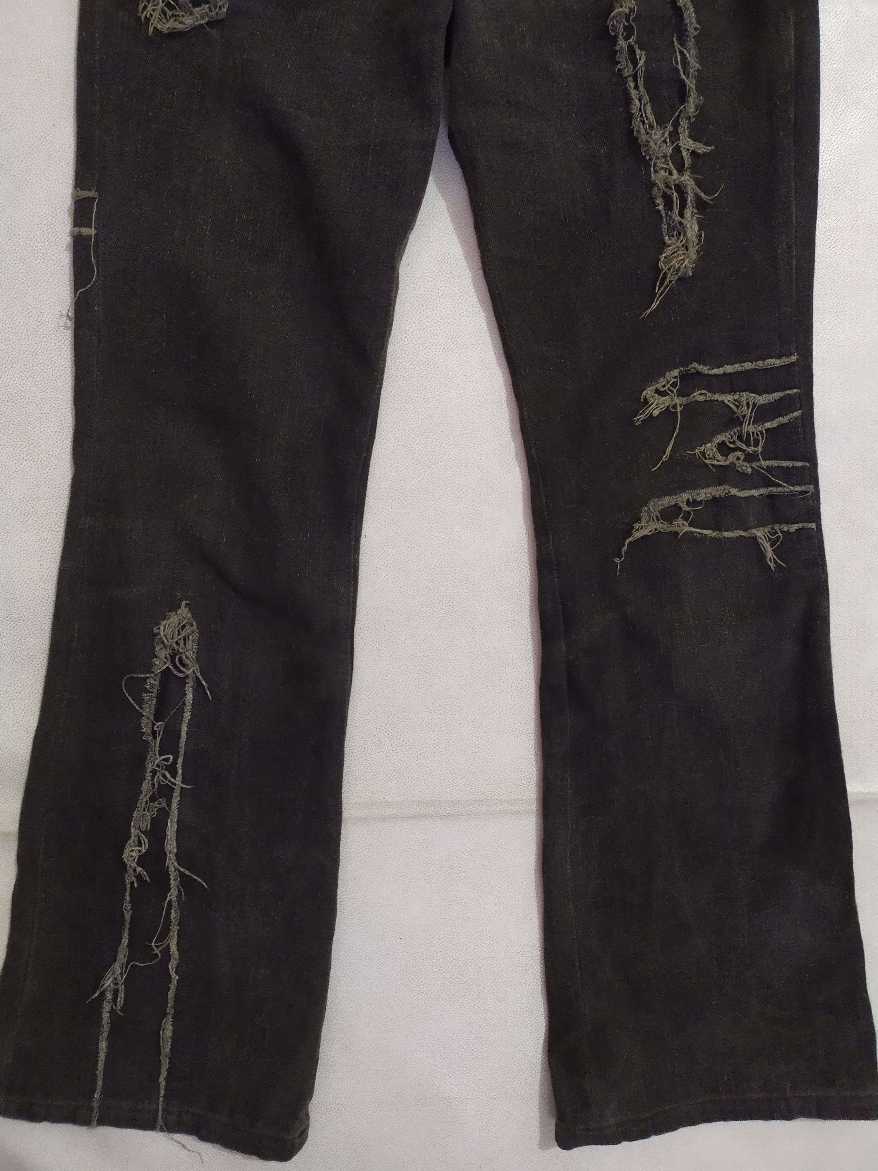 Japanese Brand 🔥Japanese BPN Distressed Patchwork flare Pants Size US 29 - 3 Thumbnail