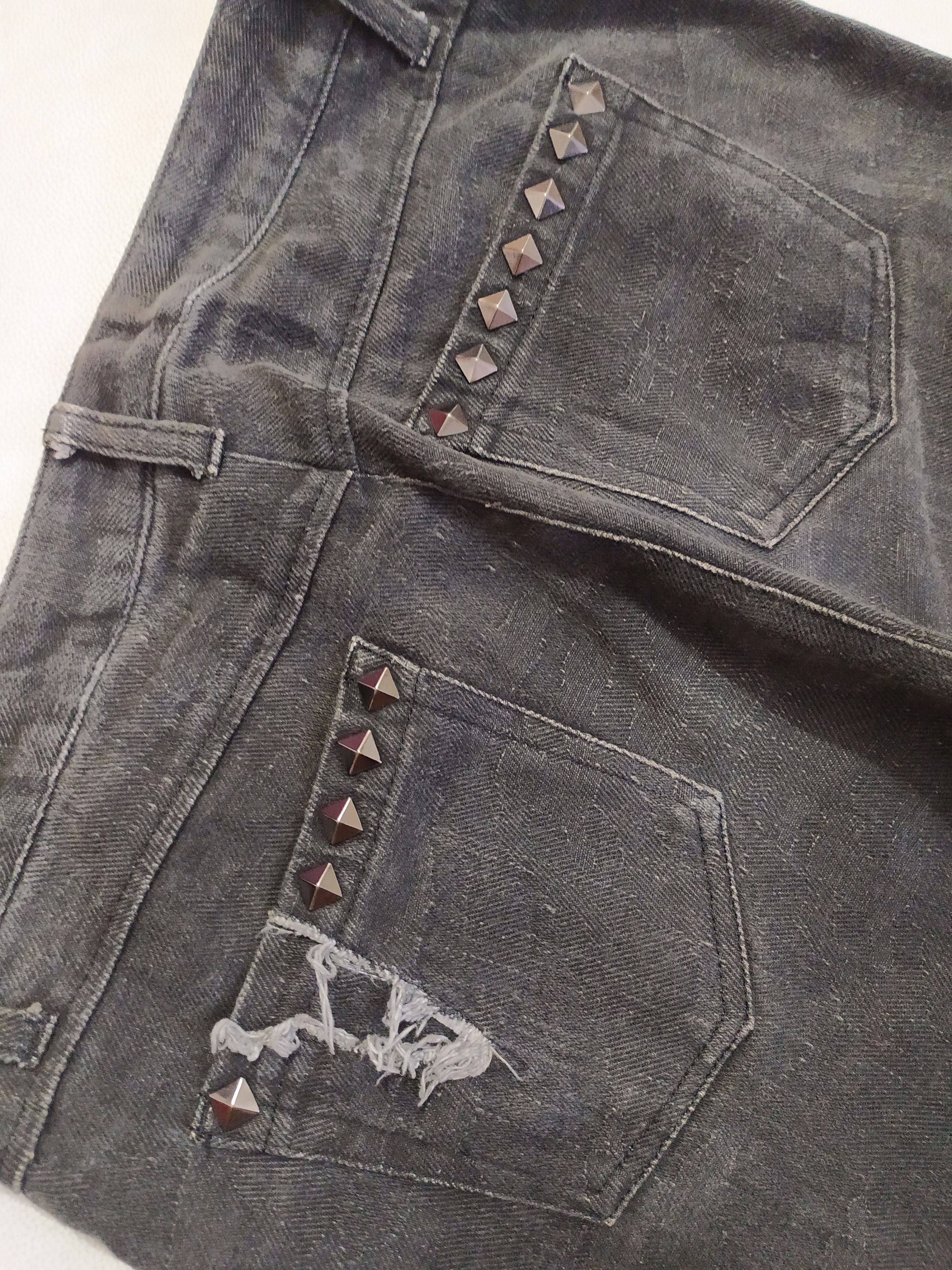 Japanese Brand 🔥Japanese BPN Distressed Patchwork flare Pants Size US 29 - 10 Thumbnail