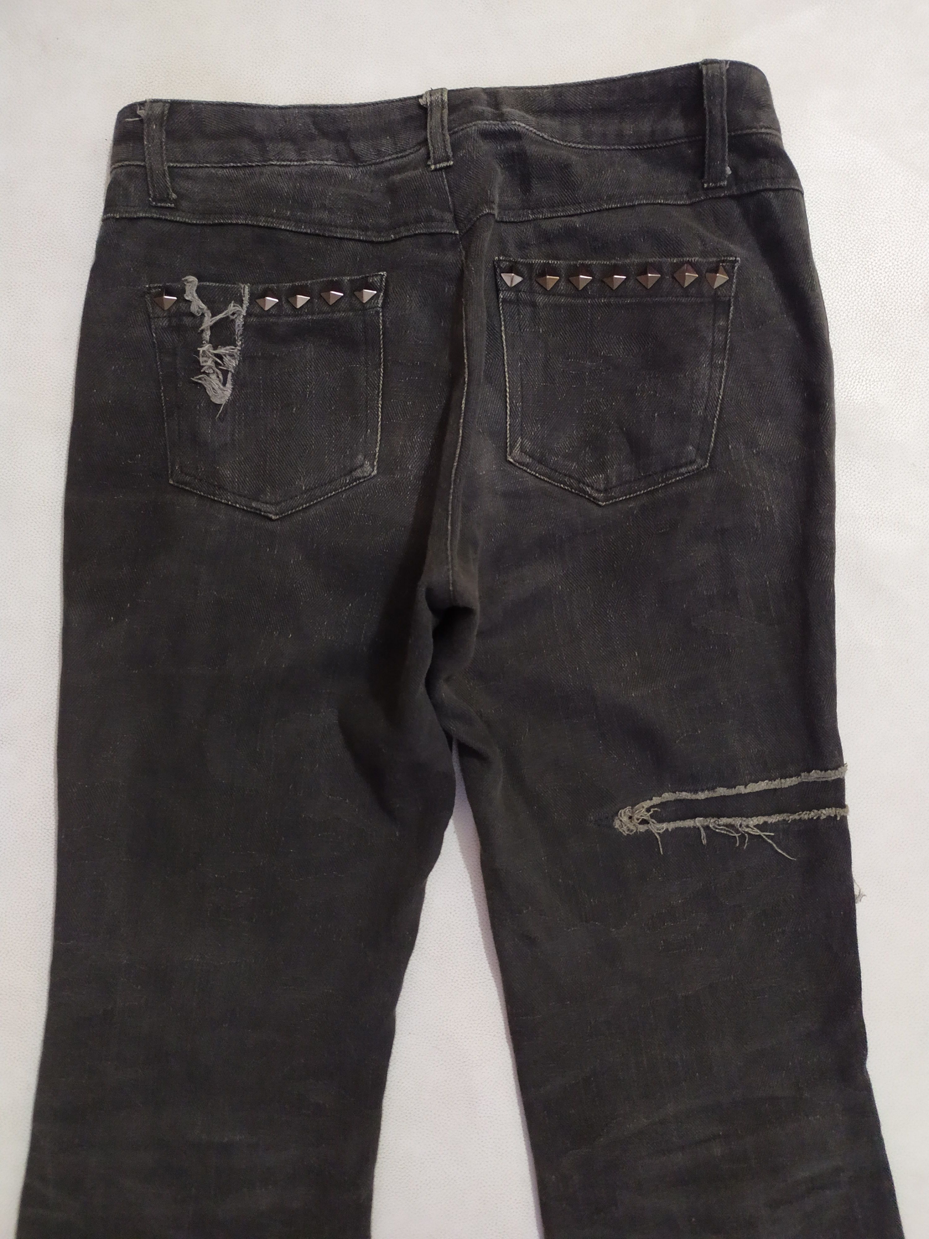 Japanese Brand 🔥Japanese BPN Distressed Patchwork flare Pants Size US 29 - 7 Thumbnail